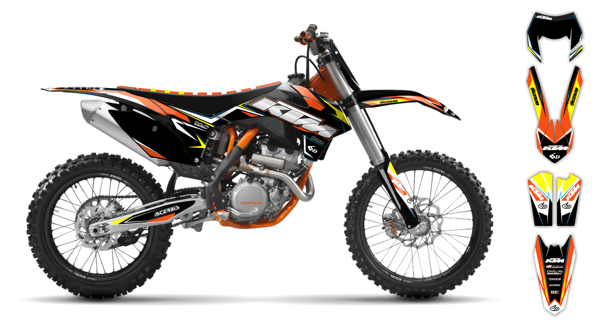 Graphics Kit - KTM - EXC EXC-F / XC-W XCF-W - 2003 - K4 - ST