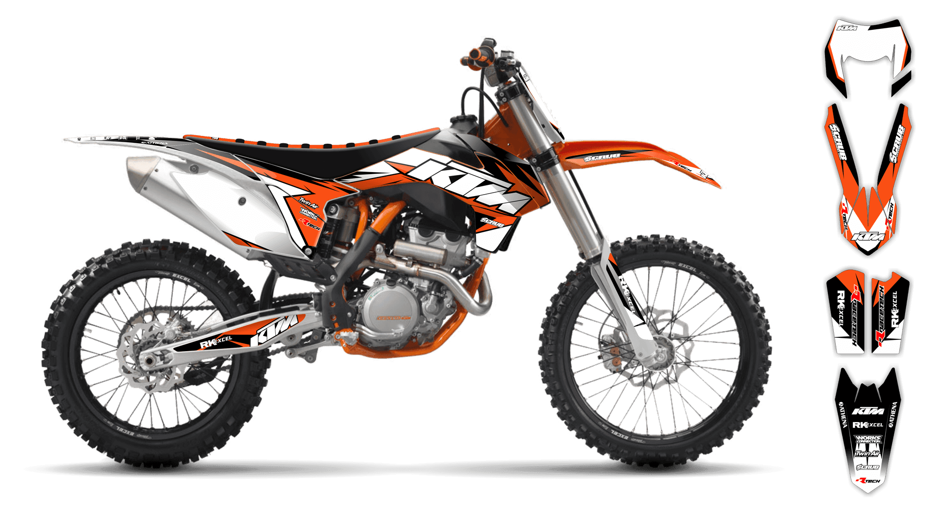 Graphics Kit - KTM - EXC EXC-F / XC-W XCF-W - 2003 - K10 - ST