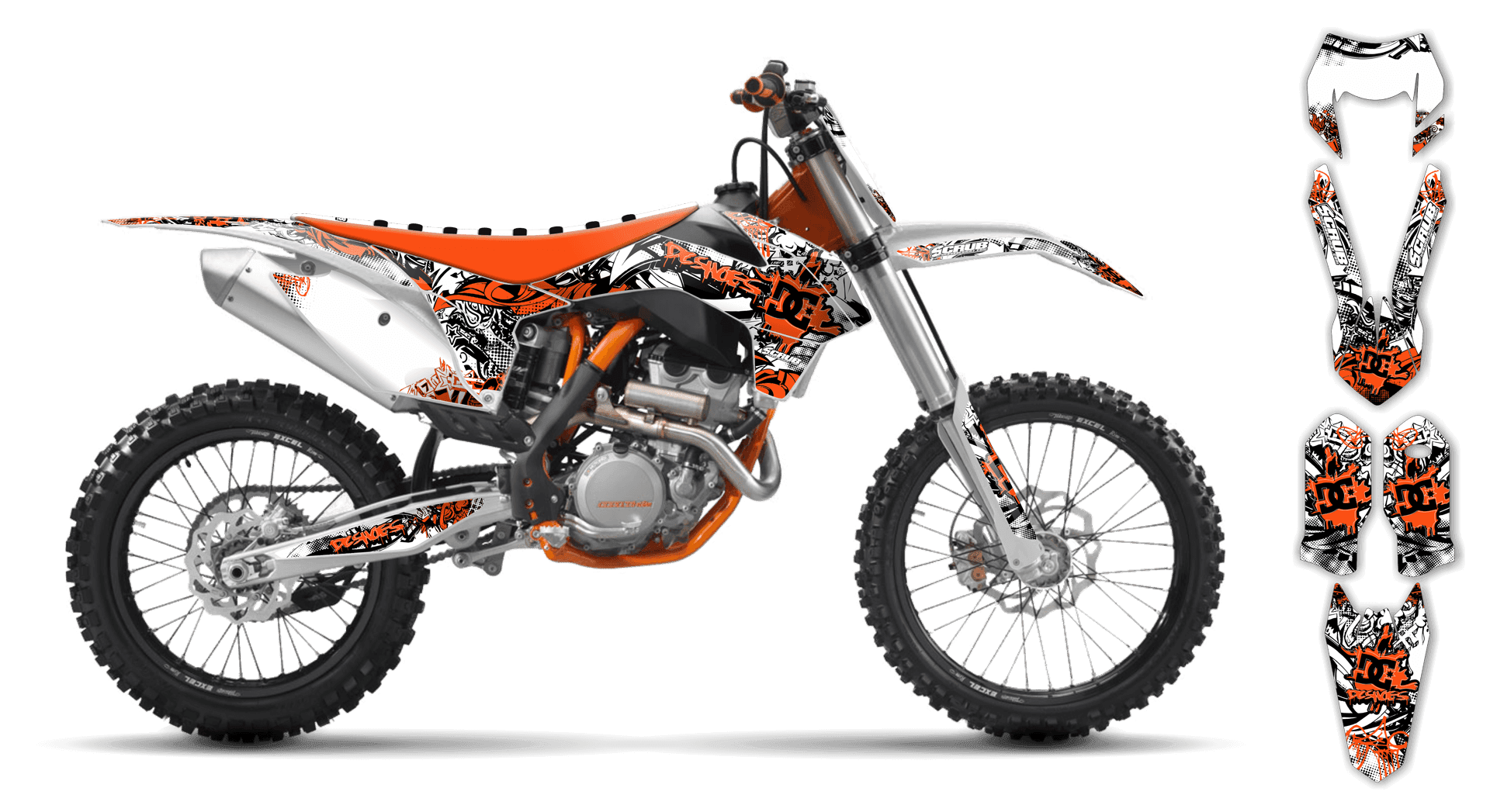 Graphics Kit - KTM - EXC EXC-F / XC-W XCF-W - 2003 - Attack - ST