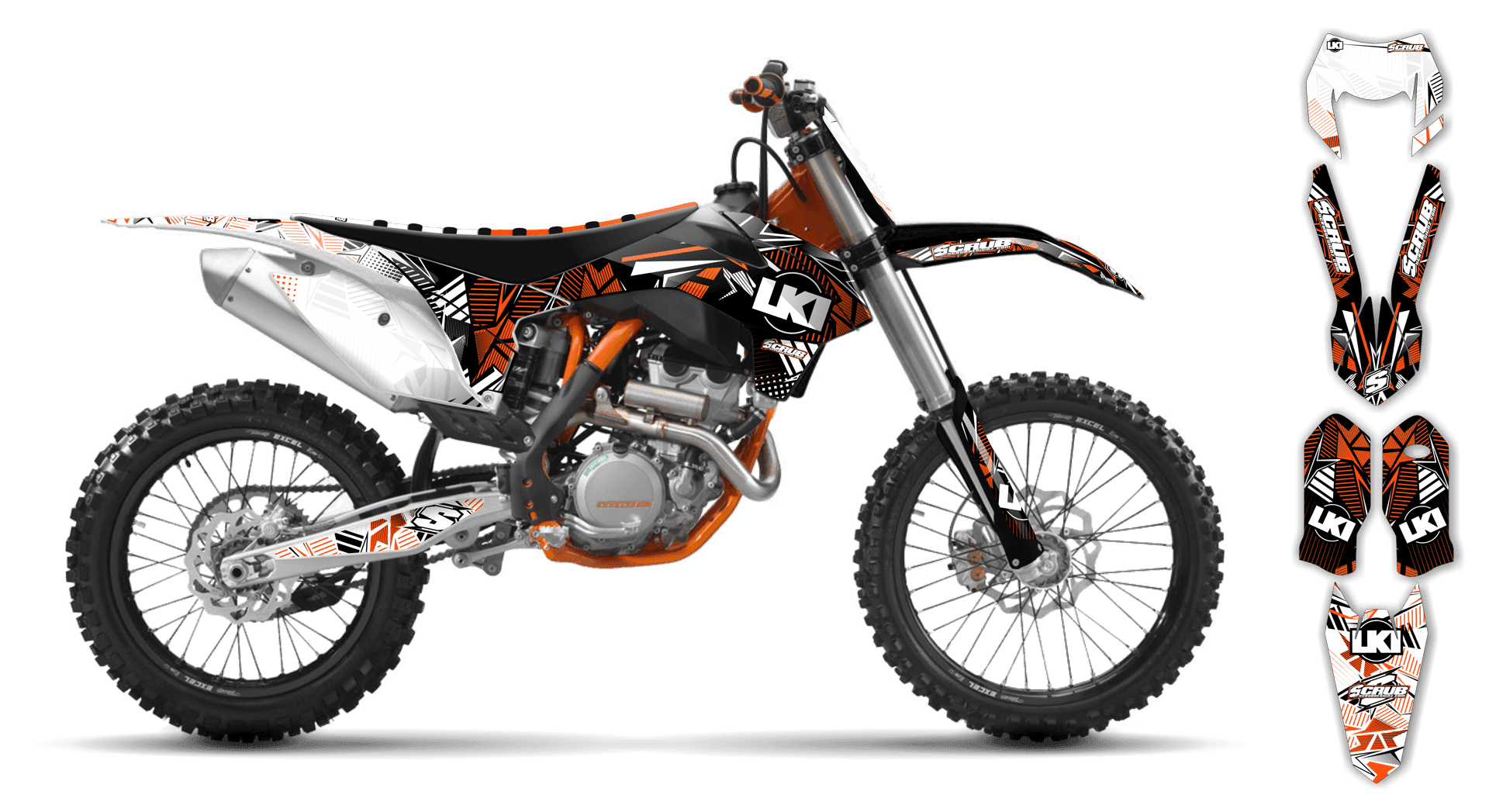 Graphics Kit - KTM - EXC EXC-F / XC-W XCF-W - 2003 - Block Pass - ST