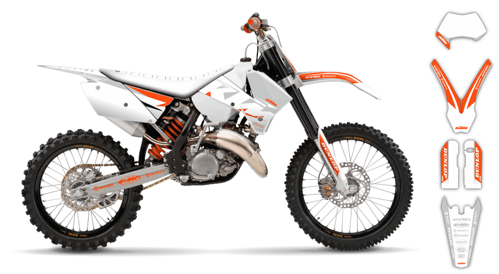 Graphics Kit - KTM - EXC EXC-F / XC-W XCF-W - 2005-2007 - K19 - R4