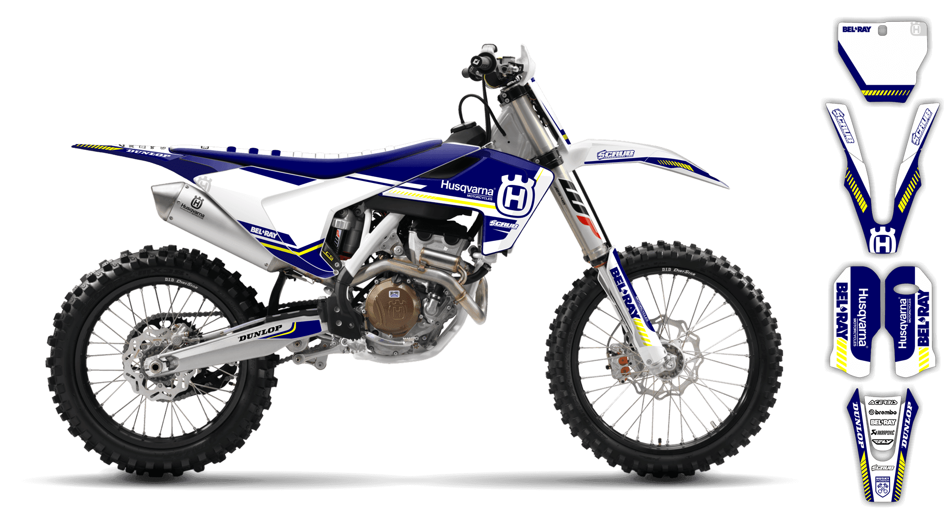 Graphics Kit - Husqvarna 14-> TX Series - TX 300 2017-2019 - H5 - LE