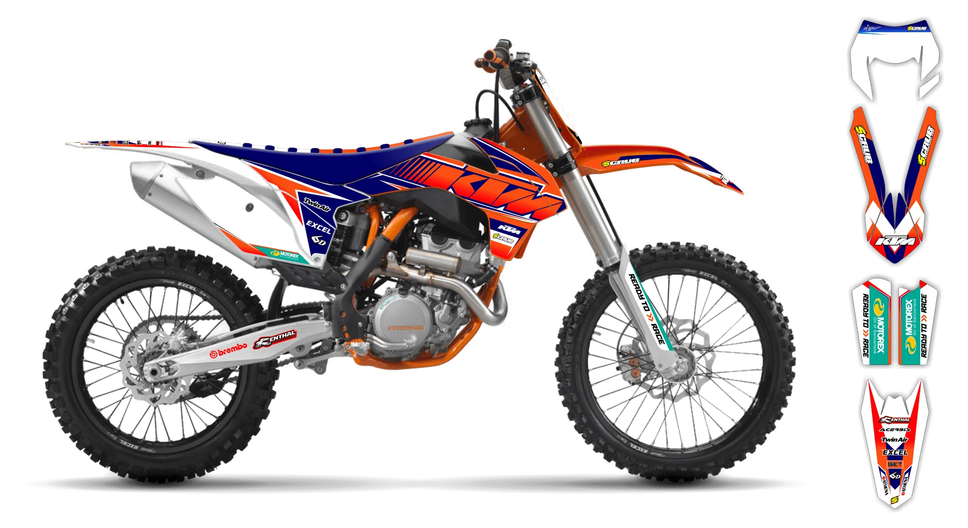Graphics Kit - KTM - EXC EXC-F / XC-W XCF-W - 2012-2013 - K9 - LE