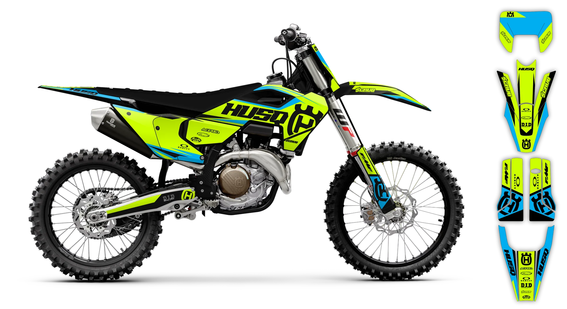 Graphics Kit - Husqvarna 14-> TE-FE Series - 2024 Heritage - Fluo H-SE1056 - LE
