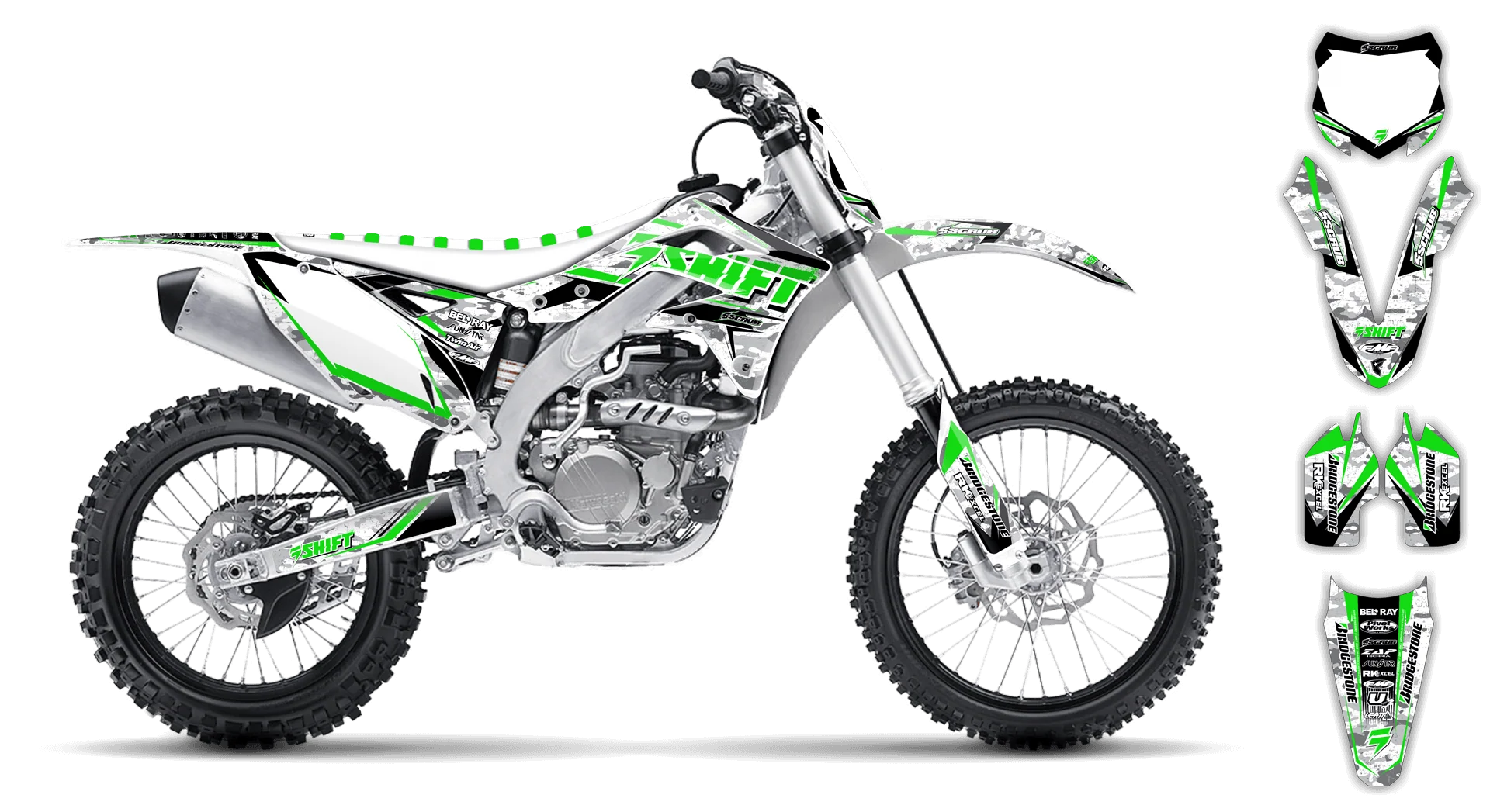 Graphics Kit - Kawasaki - KX 450F - 2013-2015 - Step Up - R1