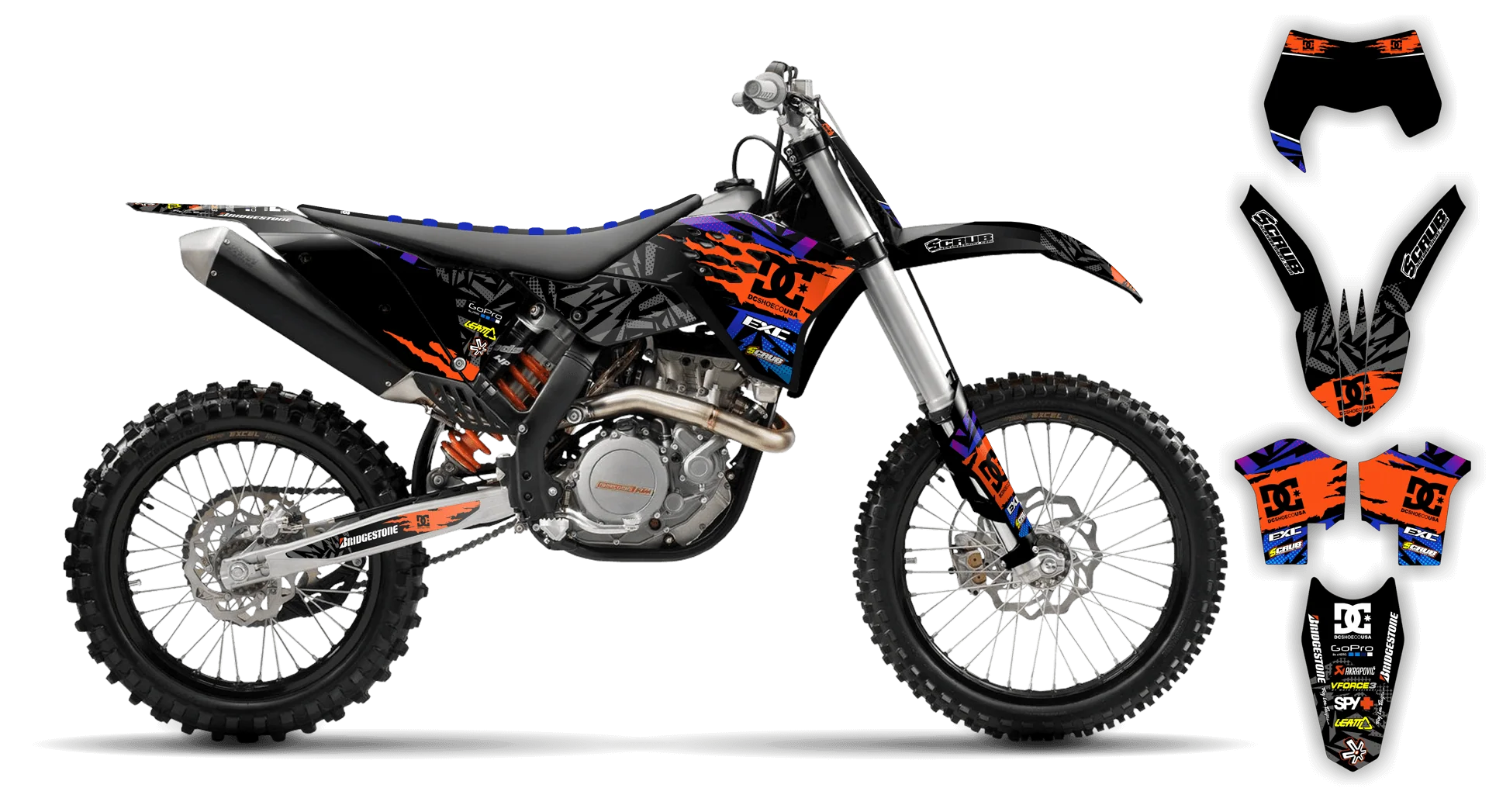 Graphics Kit - KTM - EXC EXC-F / XC-W XCF-W - 2008-2011 - Kicker - LE