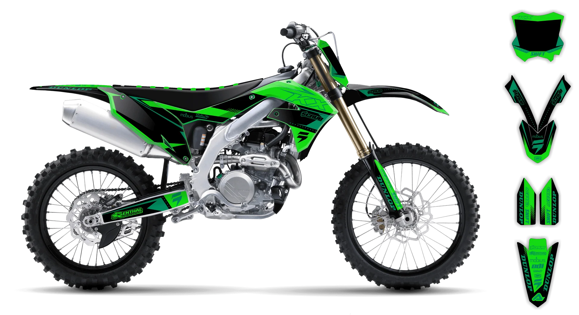 Graphics Kit - Kawasaki - KX 250F - 2021-2024 - SE1026 - R1