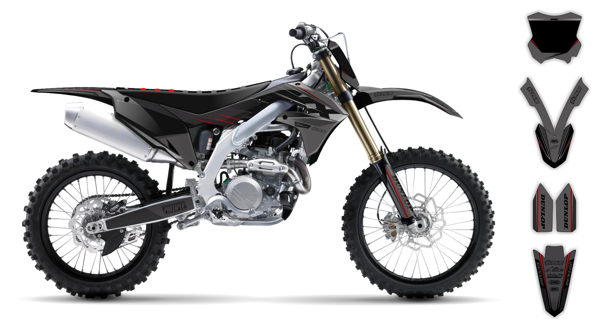 Graphics Kit - Kawasaki - KX 125 - 1996-1998 - SE1067 - R2