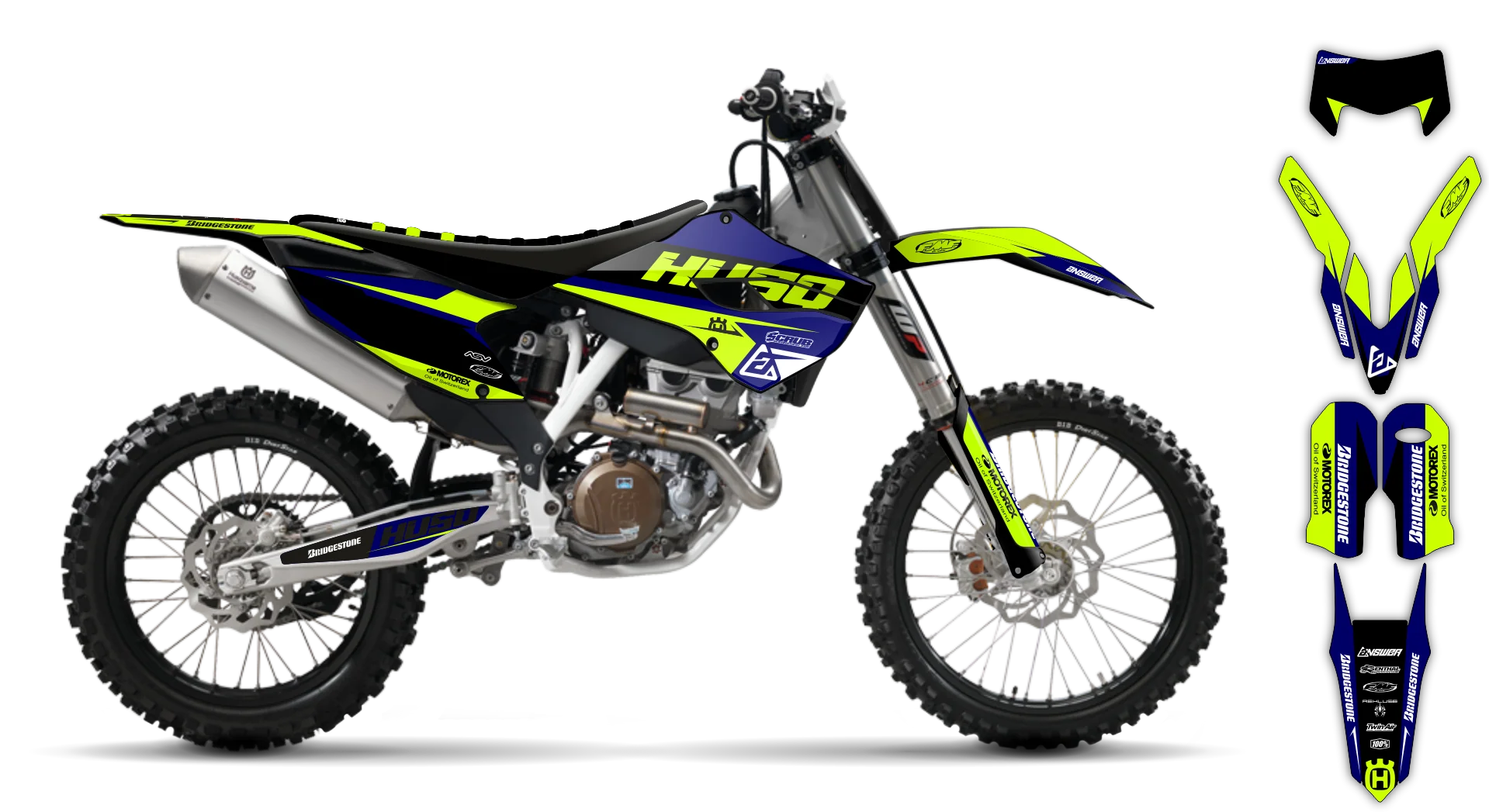 Graphics Kit - Husqvarna 14-> TE-FE Series - 2016 - Fluo SE1060 - LE