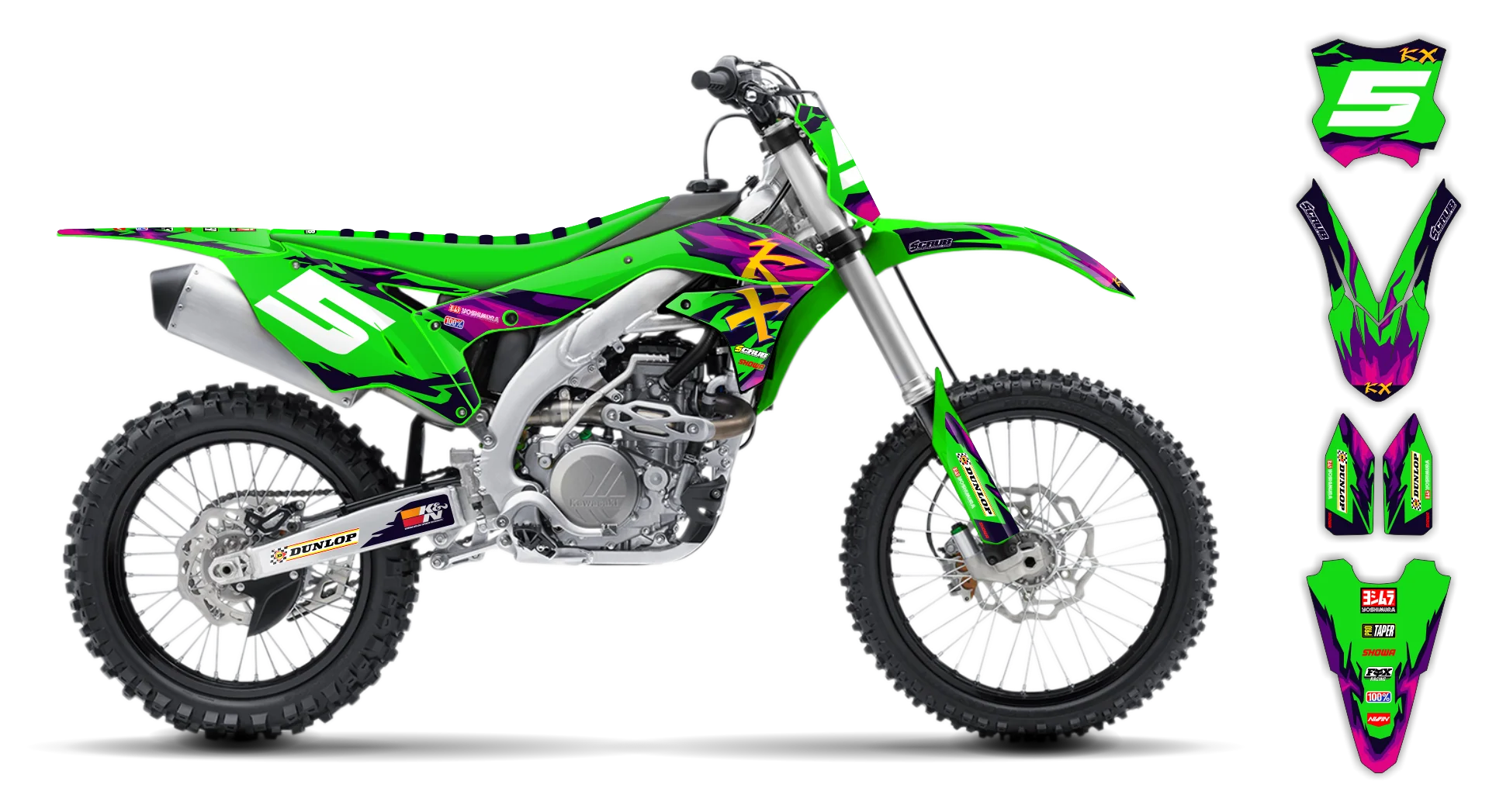 Graphics Kit - Kawasaki - KX 250F - 2017-2020 - Alto-G - R1
