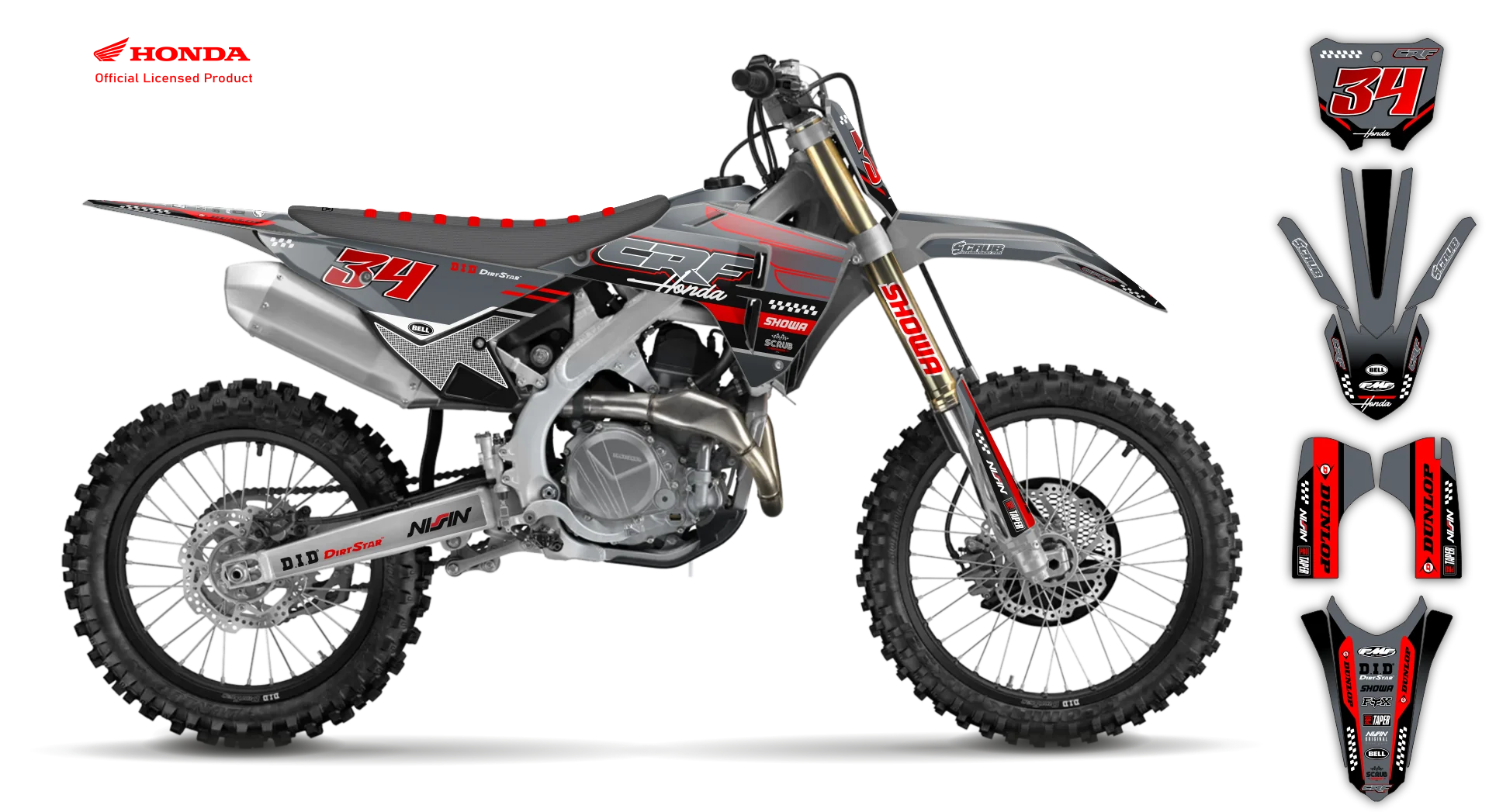 Graphics Kit - Honda - CRF 110 - 2019-2023 - Pitster - LE