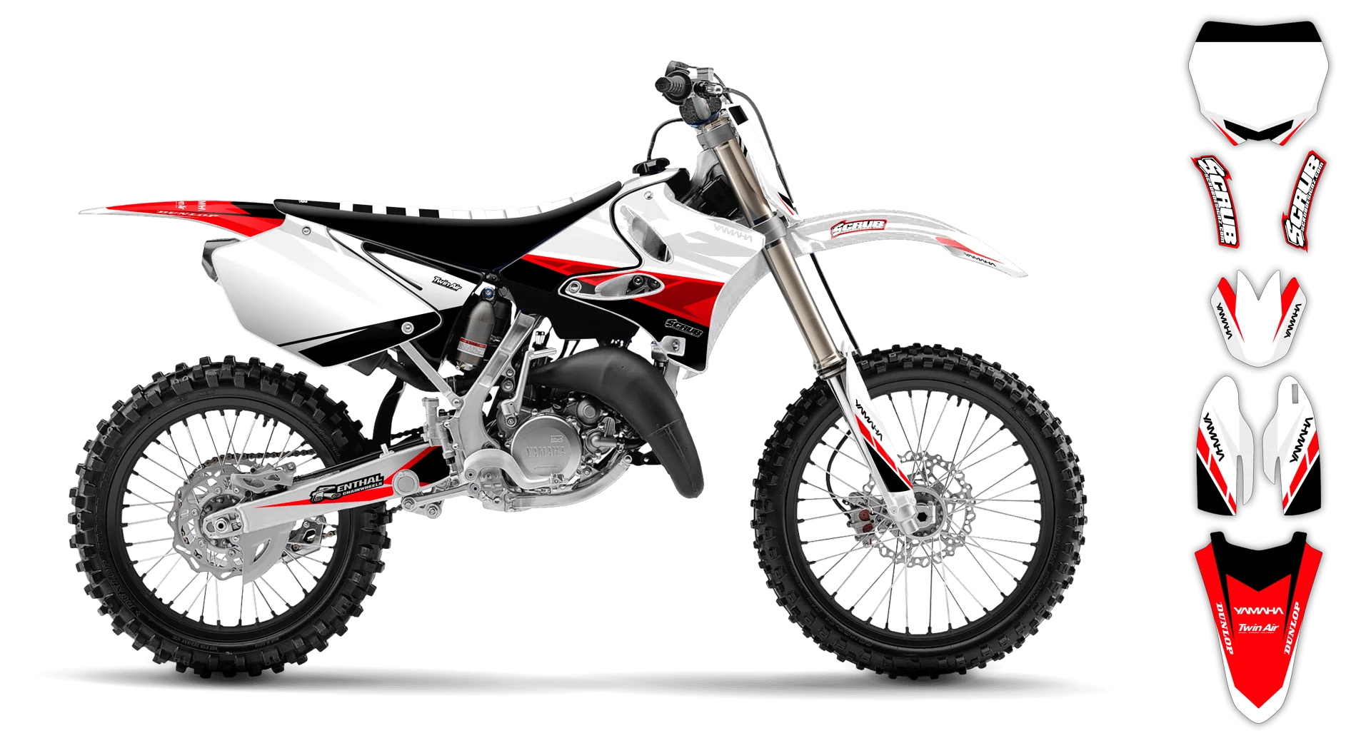 Graphics Kit - Yamaha - YZ 125 - 1992 - Sukuba - R4