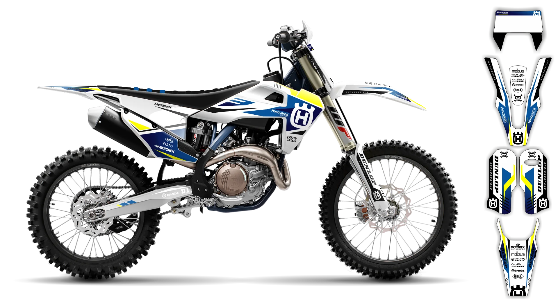 Graphics Kit - Husqvarna 14-> TE-FE Series - 2020-2023 - Blind - LE