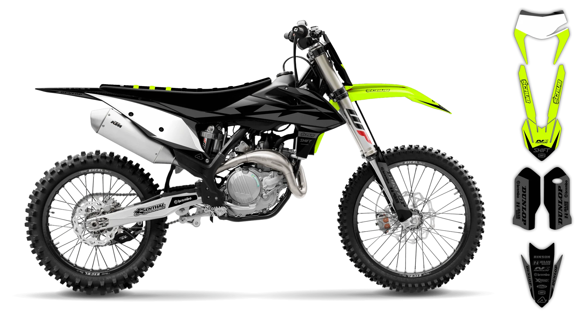 Graphics Kit - KTM - EXC EXC-F / XC-W XCF-W - 2020-2023 - Fluo SE1025 - ST