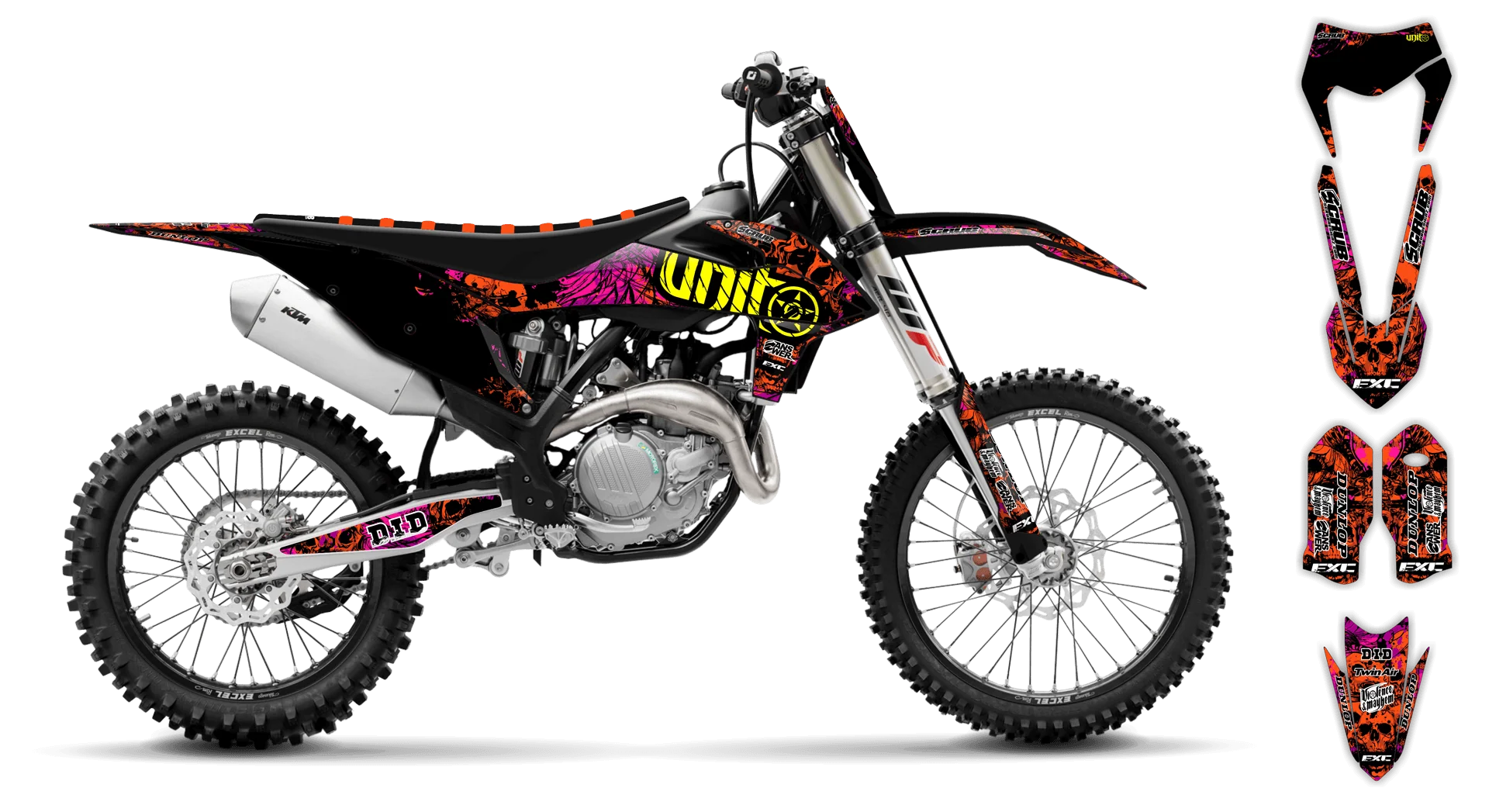 Graphics Kit - KTM - EXC EXC-F / XC-W XCF-W - 2020-2023 - Wasabi - R1
