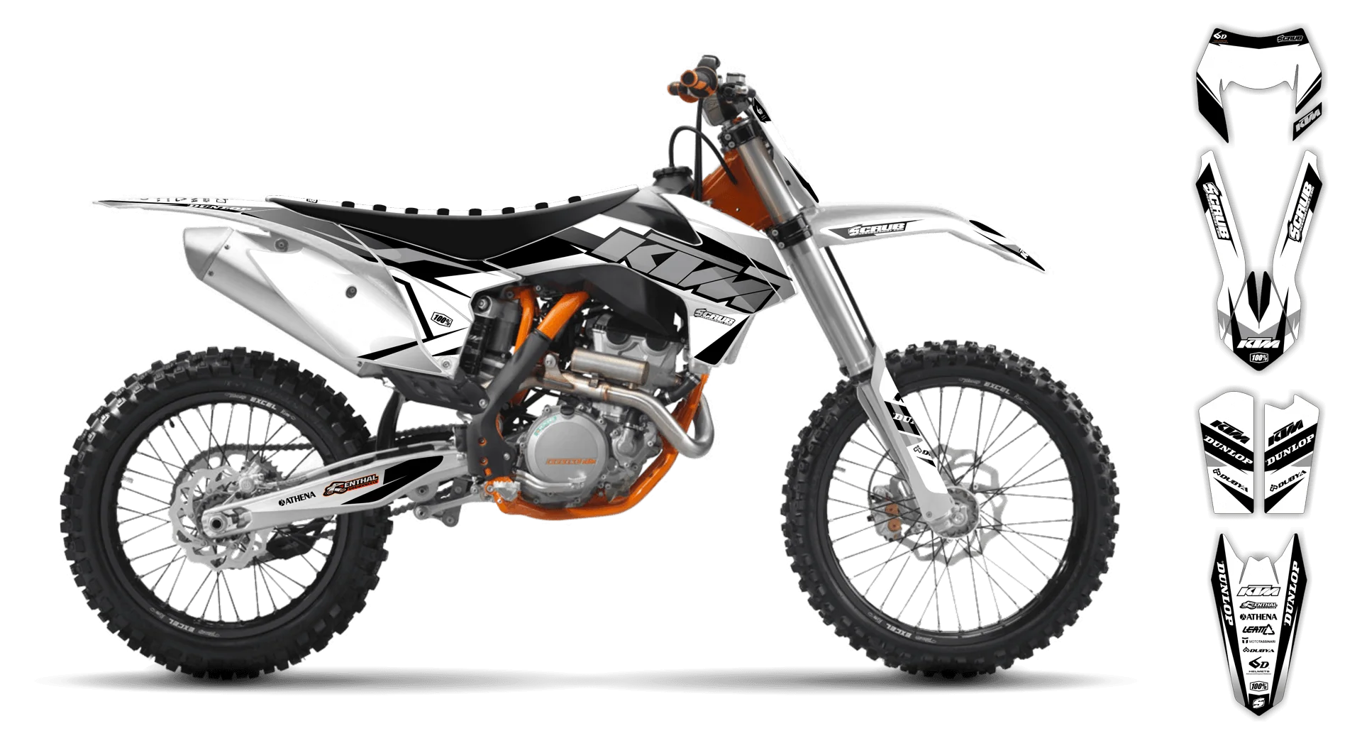 Graphics Kit - KTM - EXC EXC-F / XC-W XCF-W - 2012-2013 - K1 - R3