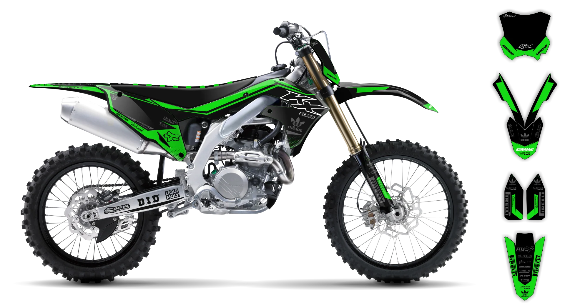 Graphics Kit - Kawasaki - KX 250F - 2021-2024 - SE1087 - R2