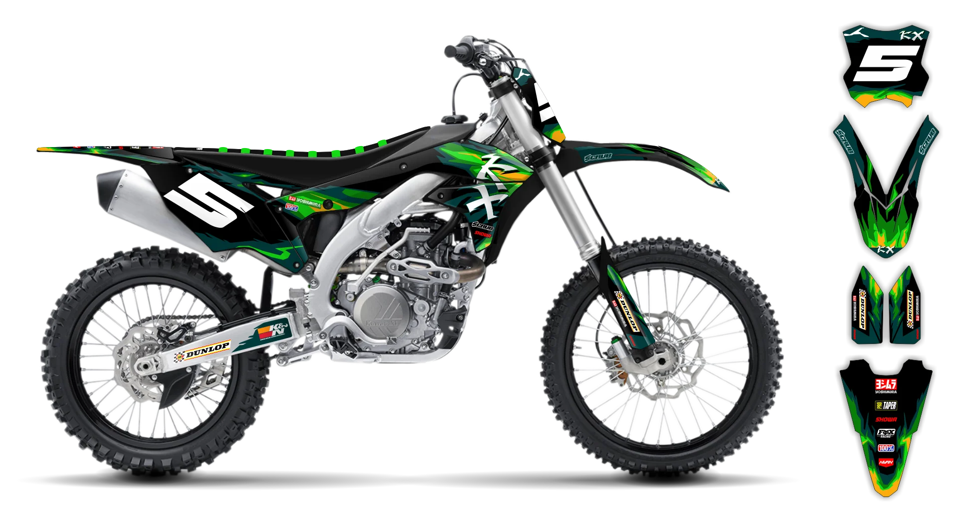 Graphics Kit - Kawasaki - KX 250F - 2017-2020 - Alto-G - R4