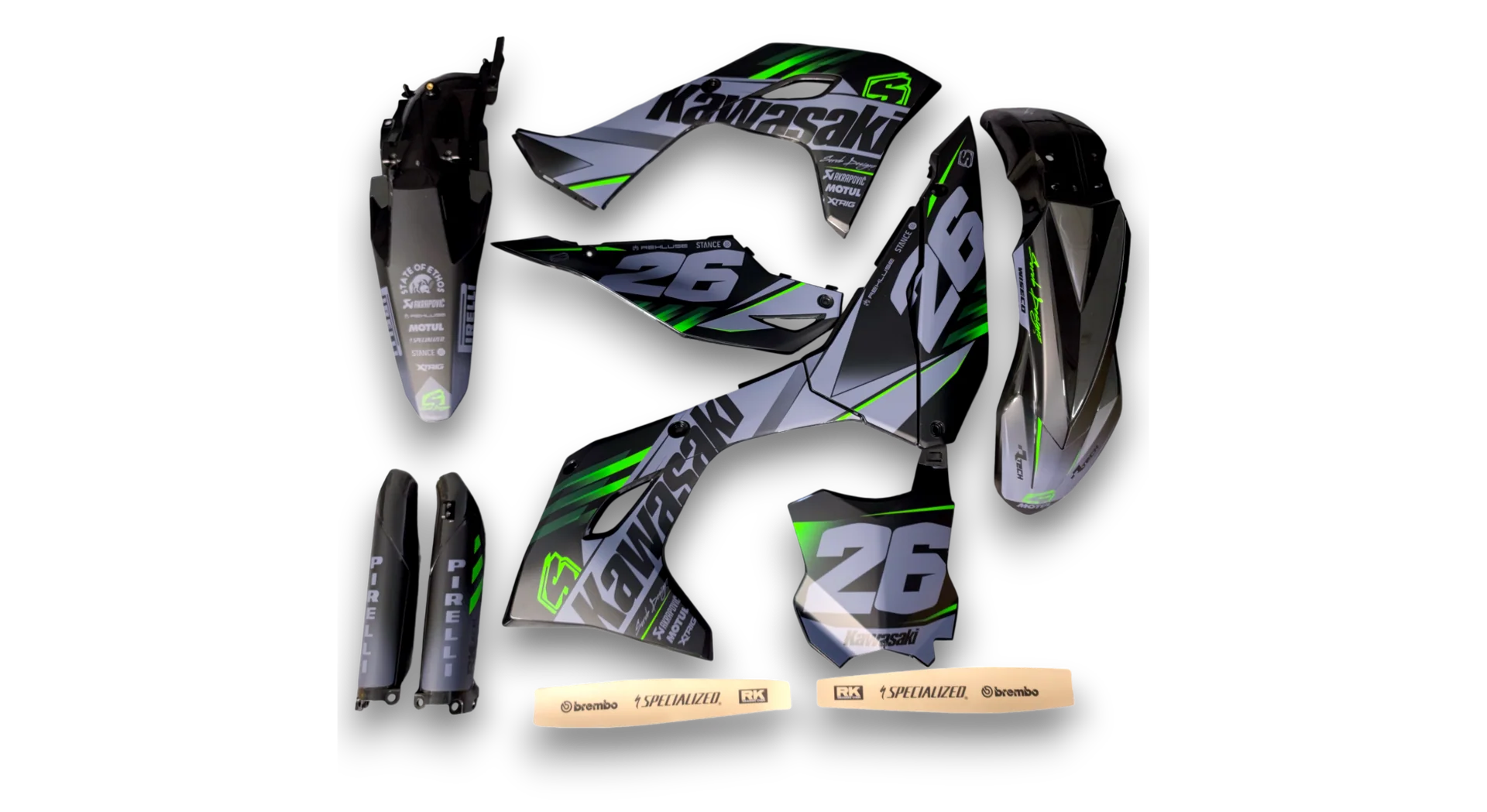 GFP - Kawasaki - KX 450F - 2024-2025 - Black-Keryaco-R1