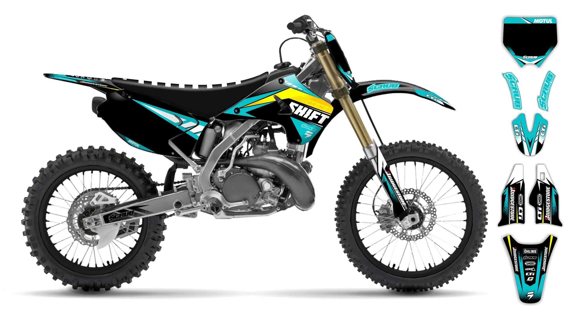 Graphics Kit - Kawasaki - KX 125 - 1990-1991 - Ragnar - R5