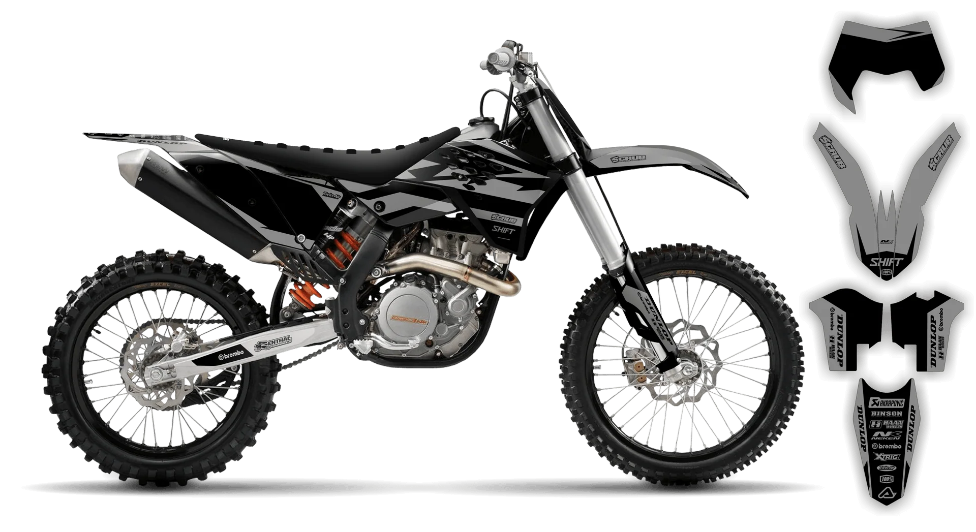 Graphics Kit - KTM - EXC EXC-F / XC-W XCF-W - 2008-2011 - SE1025 - R5