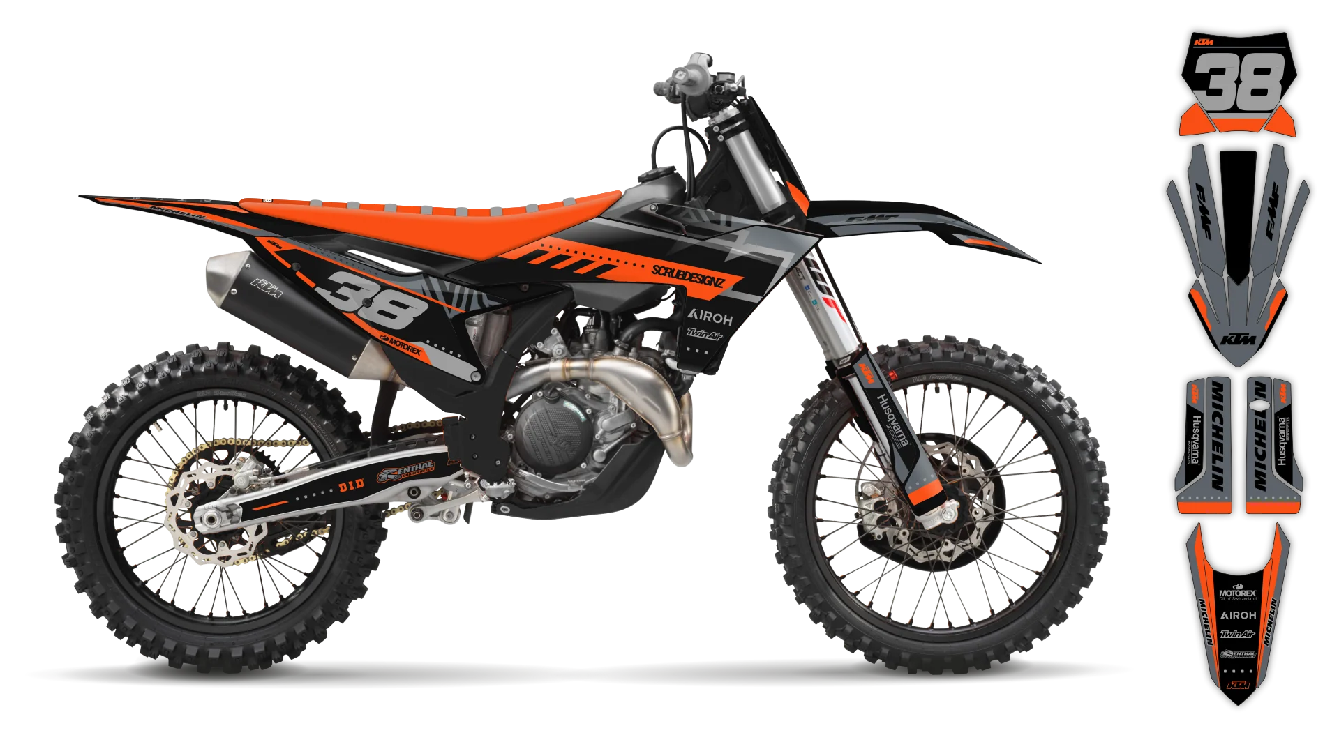 Graphics Kit - KTM - SX SX-F / XC XC-F - 2023-2024 - Slide - R2