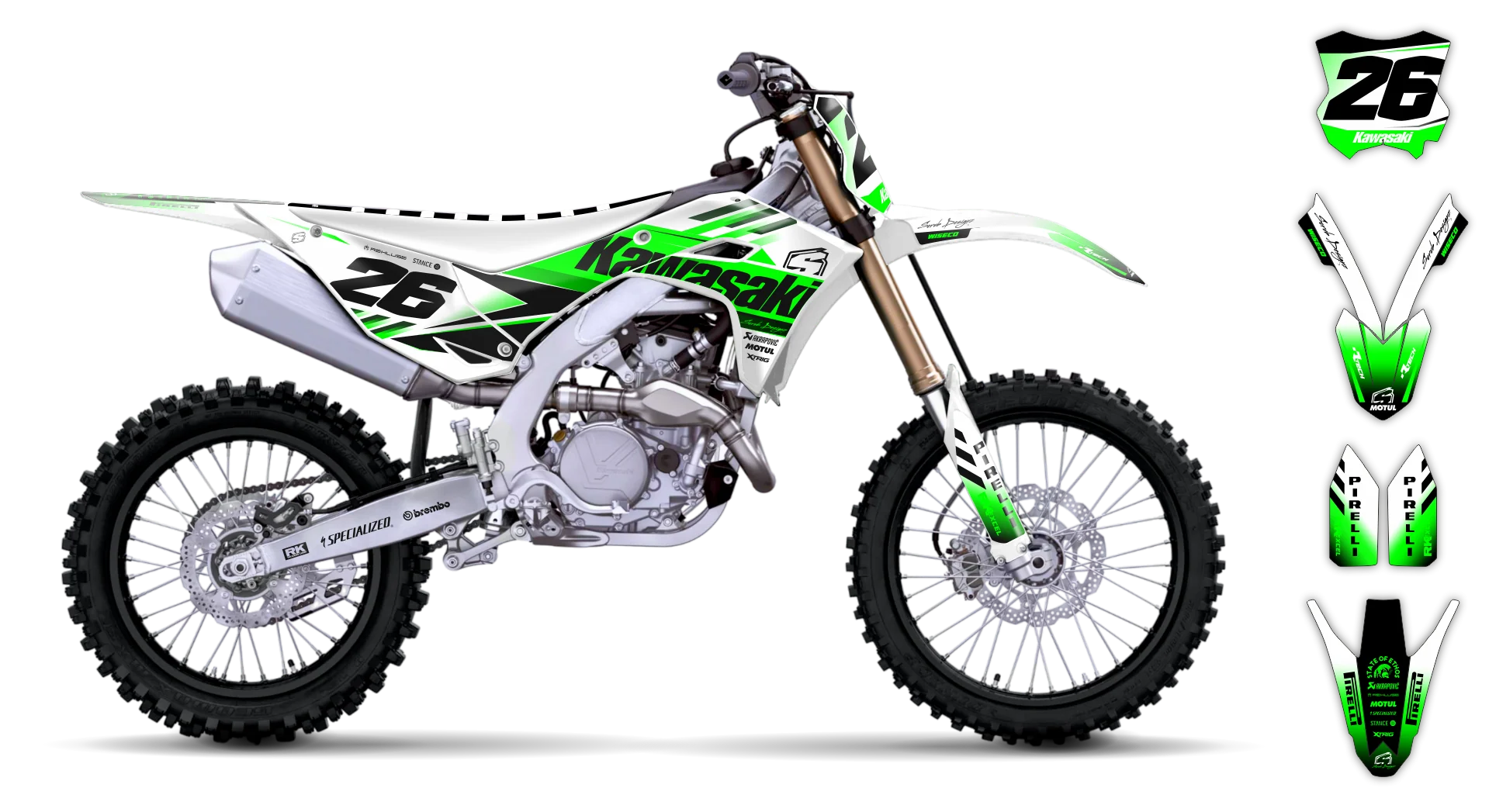 Graphics Kit - Kawasaki - KX 450F - 2024-2025 - Keryaco - R3