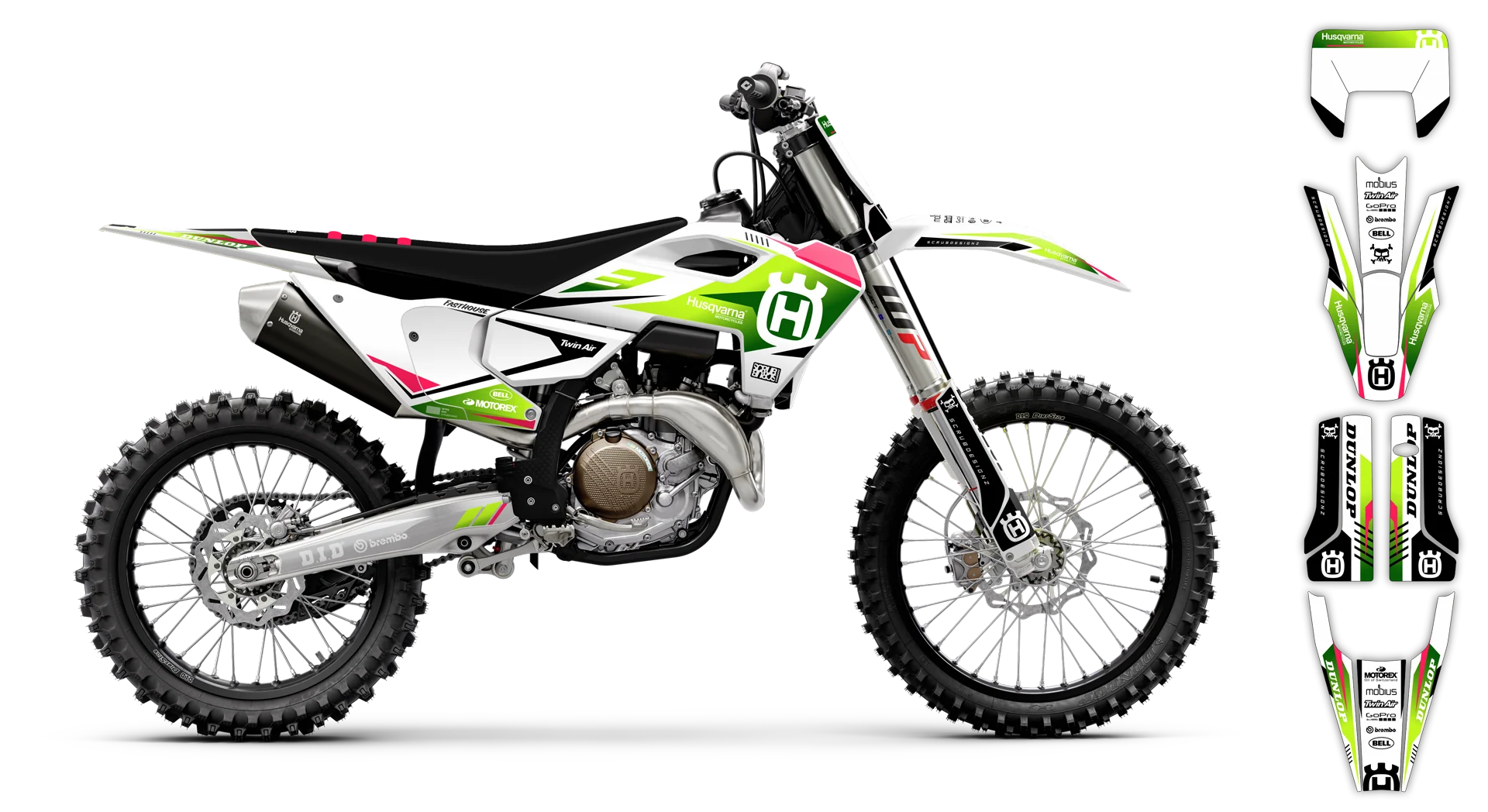Graphics Kit - Husqvarna 14-> TE-FE Series - 2025 Heritage - Blind - R1