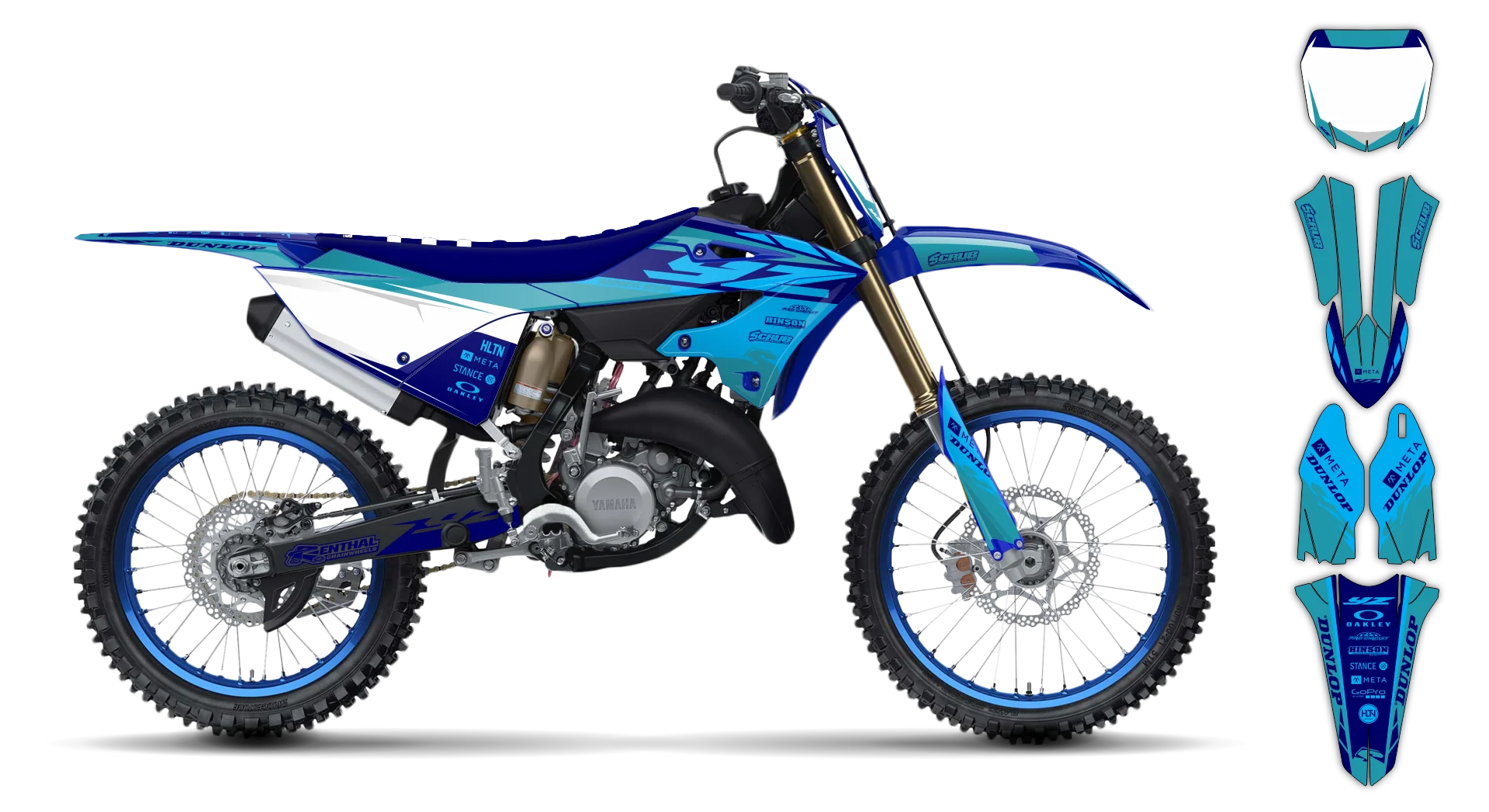 Graphics Kit - Yamaha - YZ 125-250 Restyle 2 - 2015-2020 - SE1002 - R1