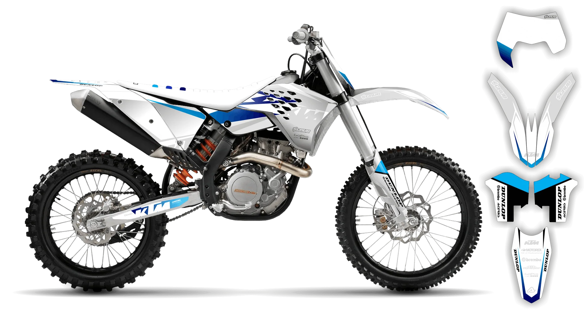 Graphics Kit - KTM - EXC EXC-F / XC-W XCF-W - 2008-2011 - K16 - R2