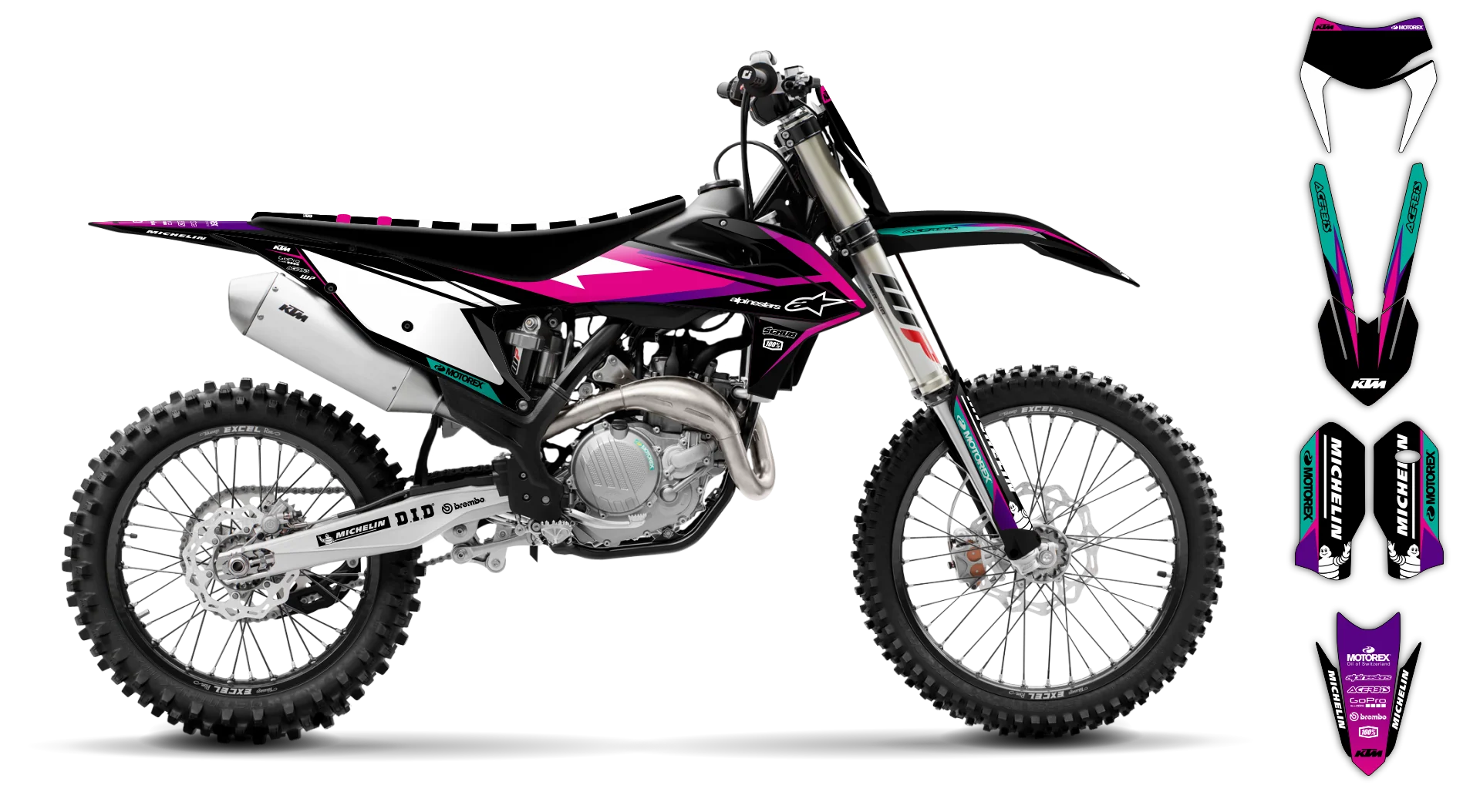 Graphics Kit - KTM - EXC EXC-F / XC-W XCF-W - 2020-2023 - K-SE1098 - R3