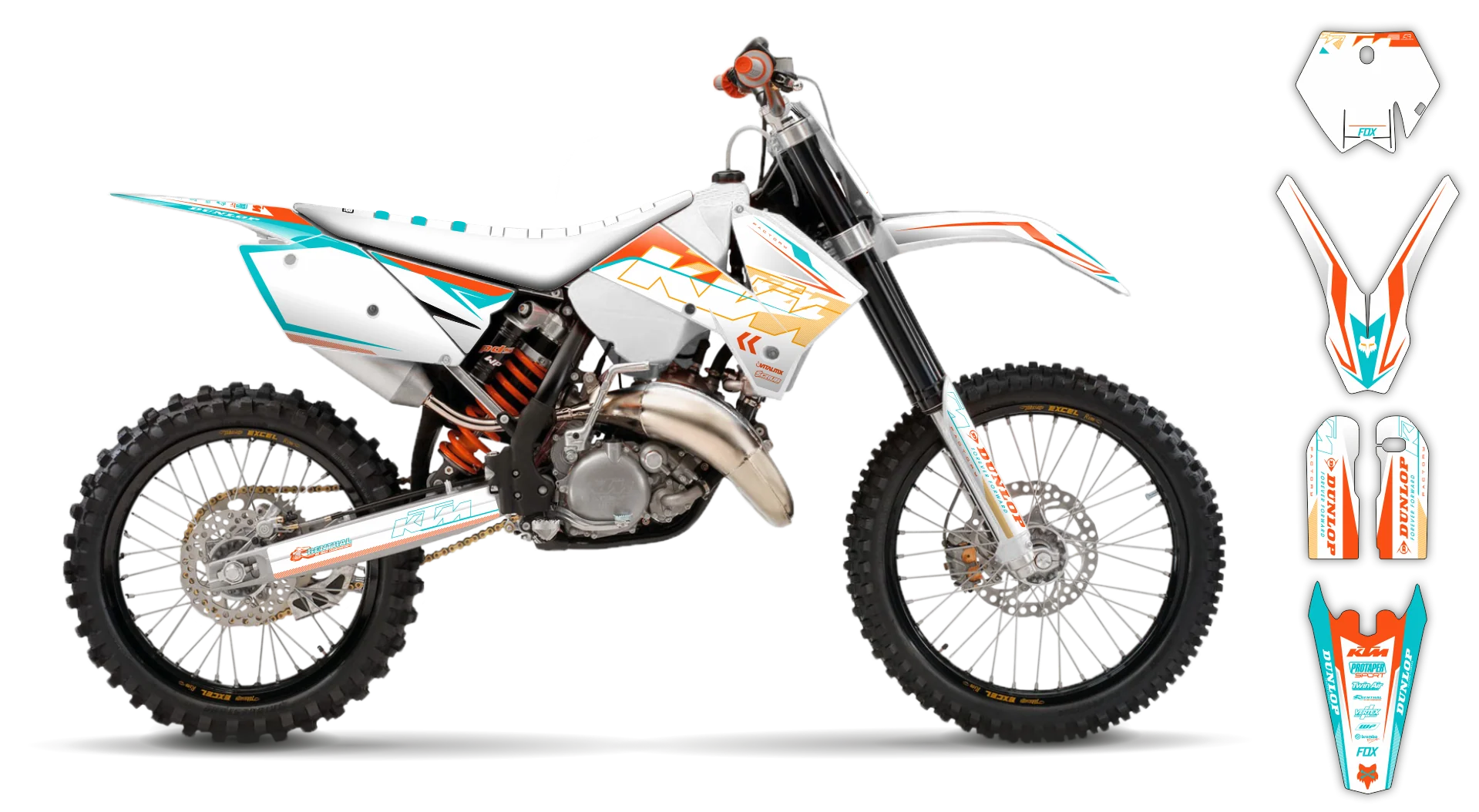 Graphics Kit - KTM - SX SX-F / XC XC-F - 2005-2006 - K5 - R2