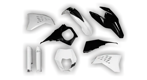Plastics Kit - KTM - EXC EXC-F / XC-W XCF-W - 2008-2011 - Full Kit - White Black