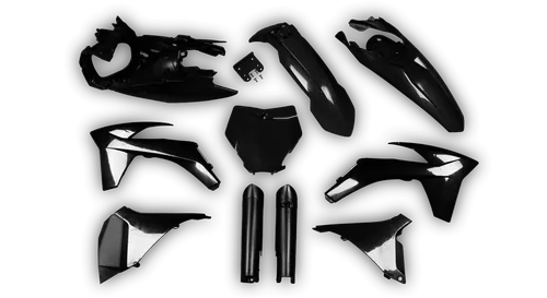 Plastics Kit - KTM - SX SX-F / XC XC-F - 2011-2012 - Full Kit - Black Restyle