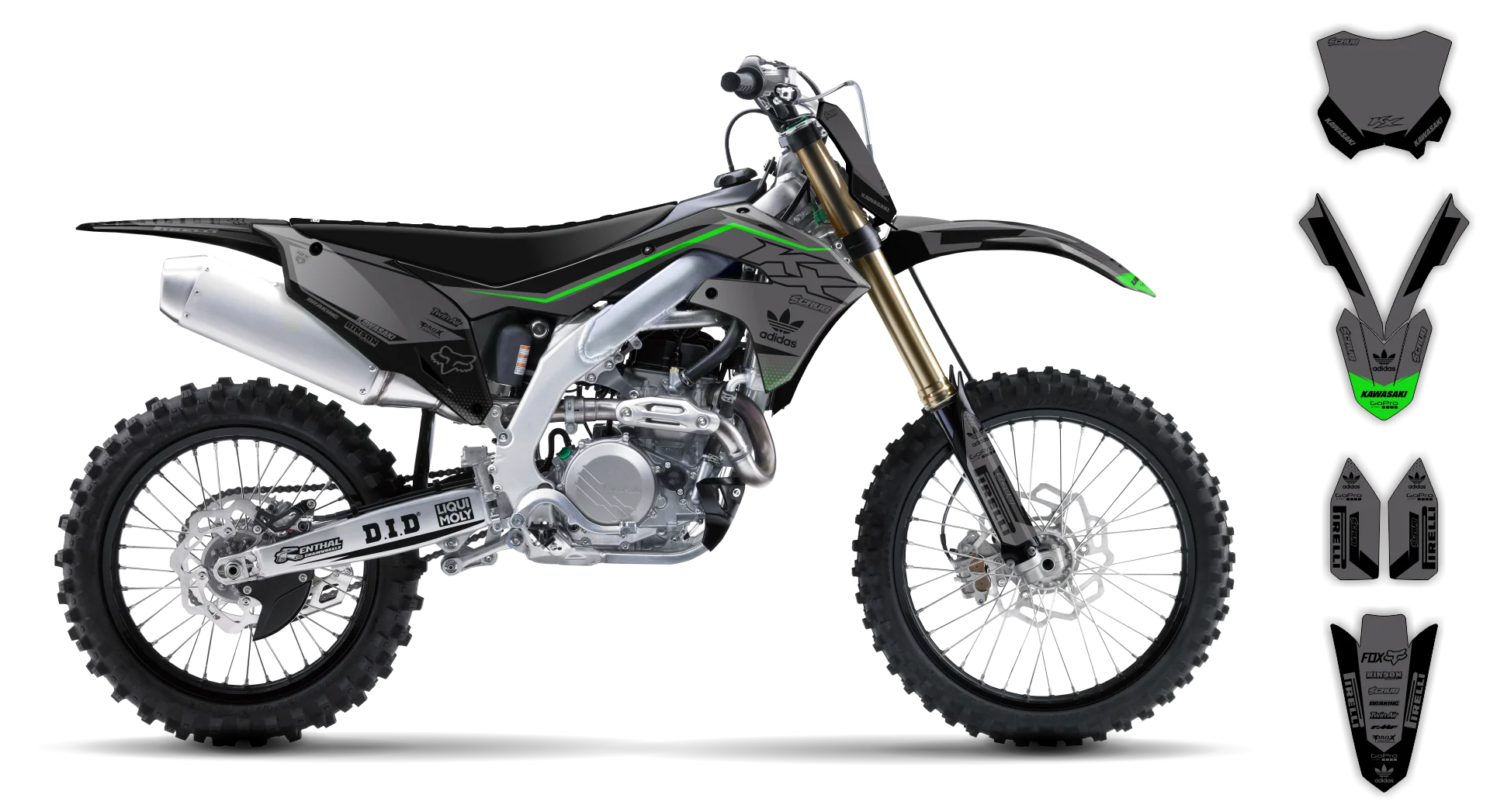 Graphics Kit - Kawasaki - KX 250F - 2021-2024 - SE1087 - LE