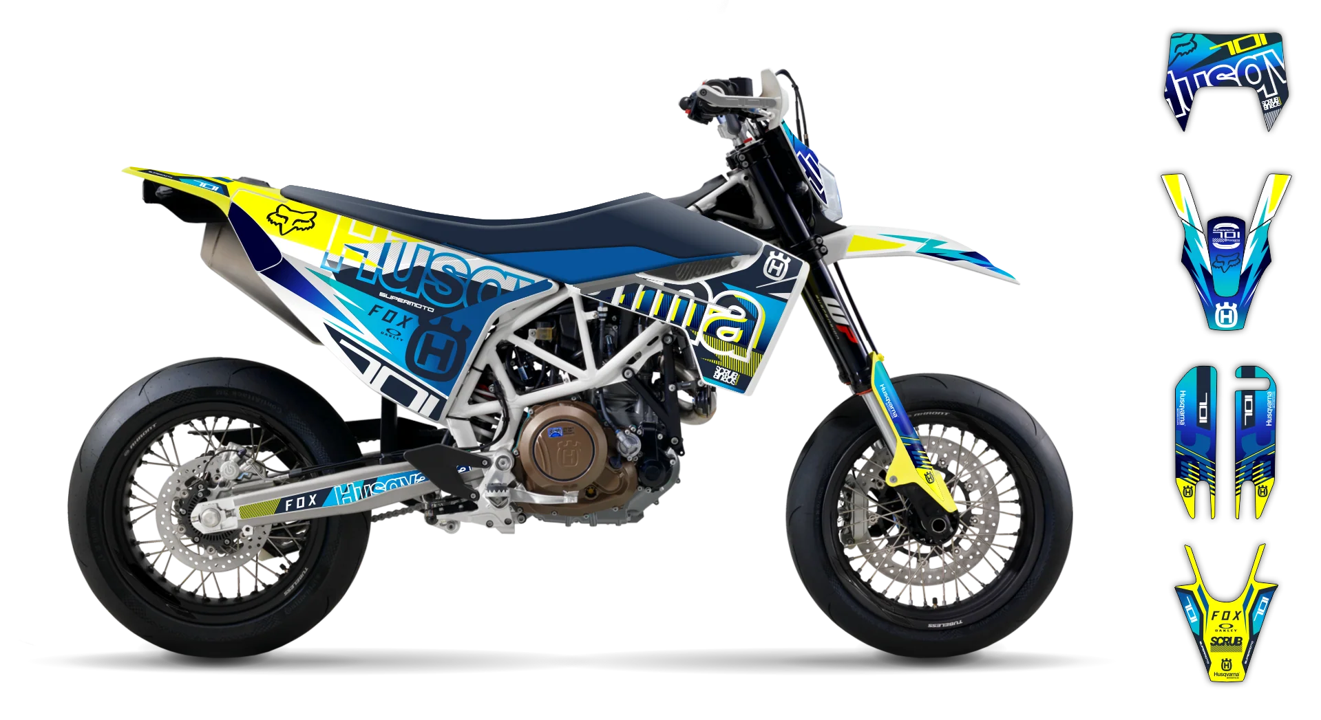 Graphics Kit - Husqvarna 14-> SM 701 - 2016-2024 - Typo - ST