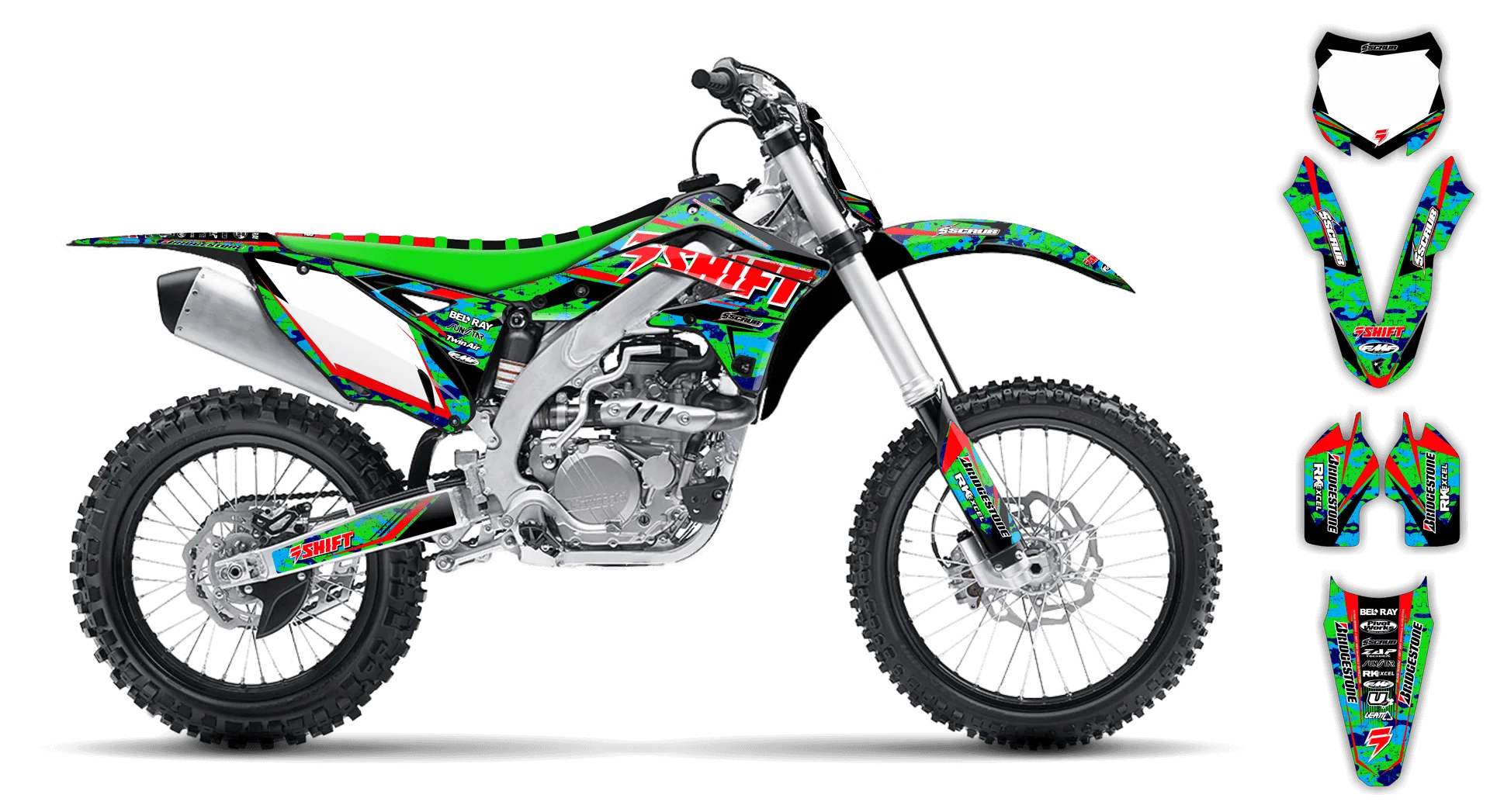 Graphics Kit - Kawasaki - KX 450F - 2013-2015 - Step Up - LE