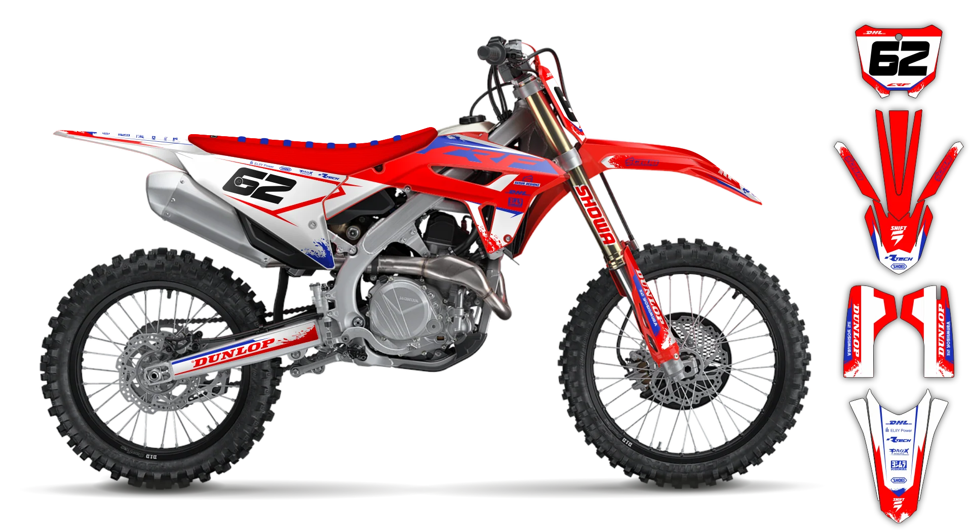 Graphics Kit - Honda - CRF 450R - 2022-2024 Restyle - Esh - R2