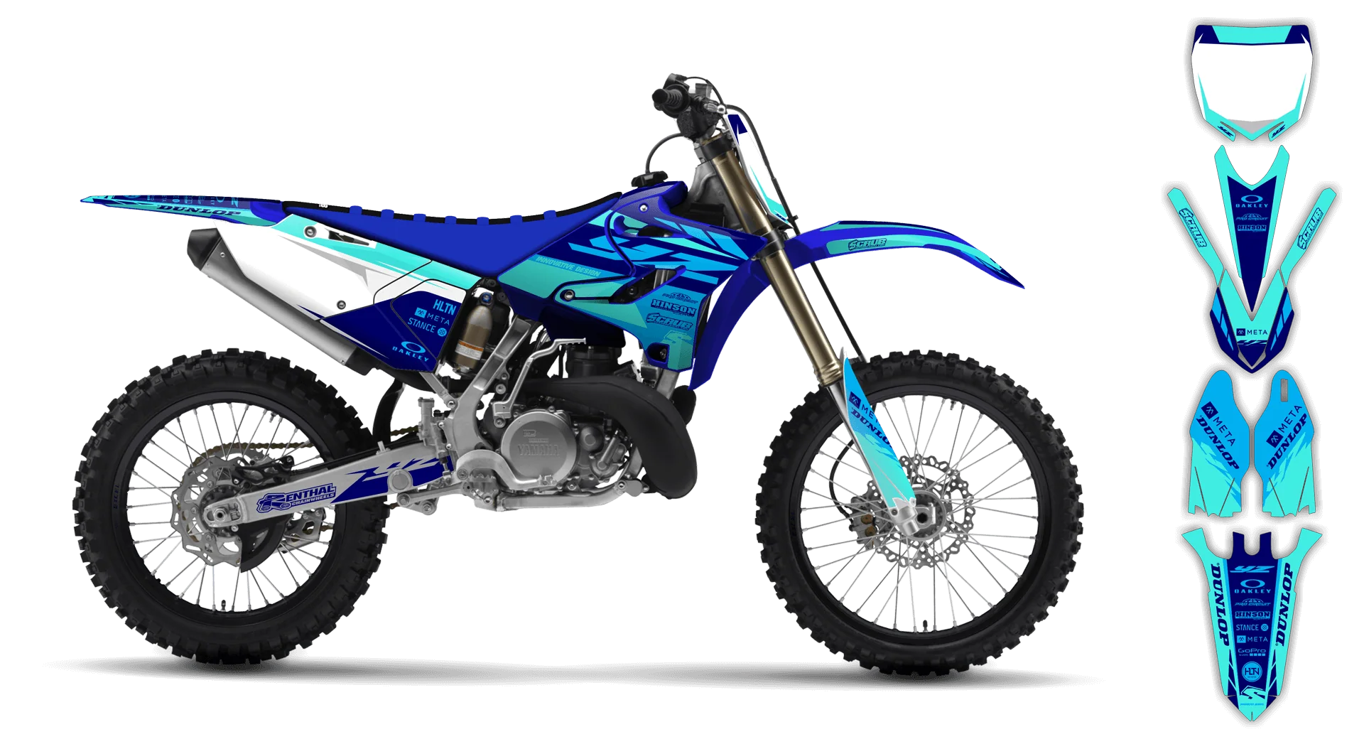 Graphics Kit - Yamaha - YZ 125-250 Revolution - 2005-2007 - SE1002 - R1