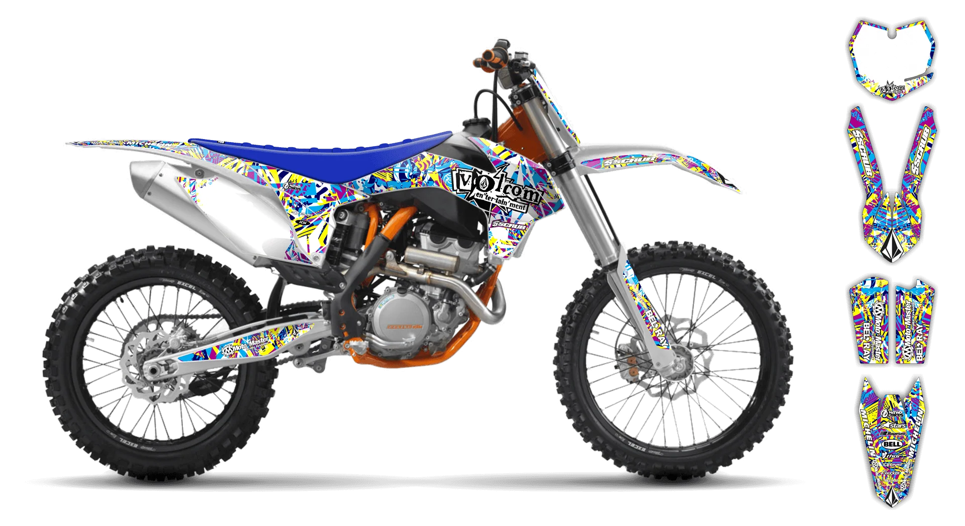 Graphics Kit - KTM - SX SX-F / XC XC-F - 1998-2000 - Volcom - LE