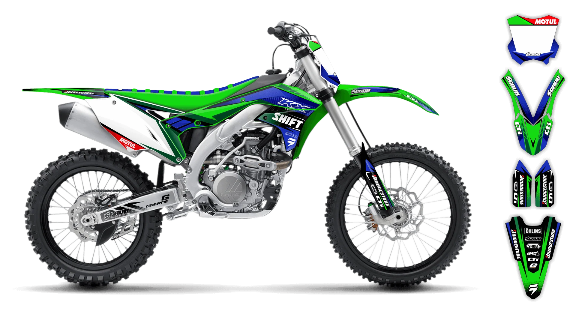Graphics Kit - Kawasaki - KX 450F - 2016-2018 - Ragnar - LE