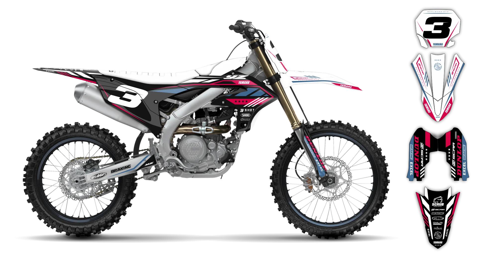 Graphics Kit - Yamaha - YZ450F - 2023-2025 - Grazer - R3