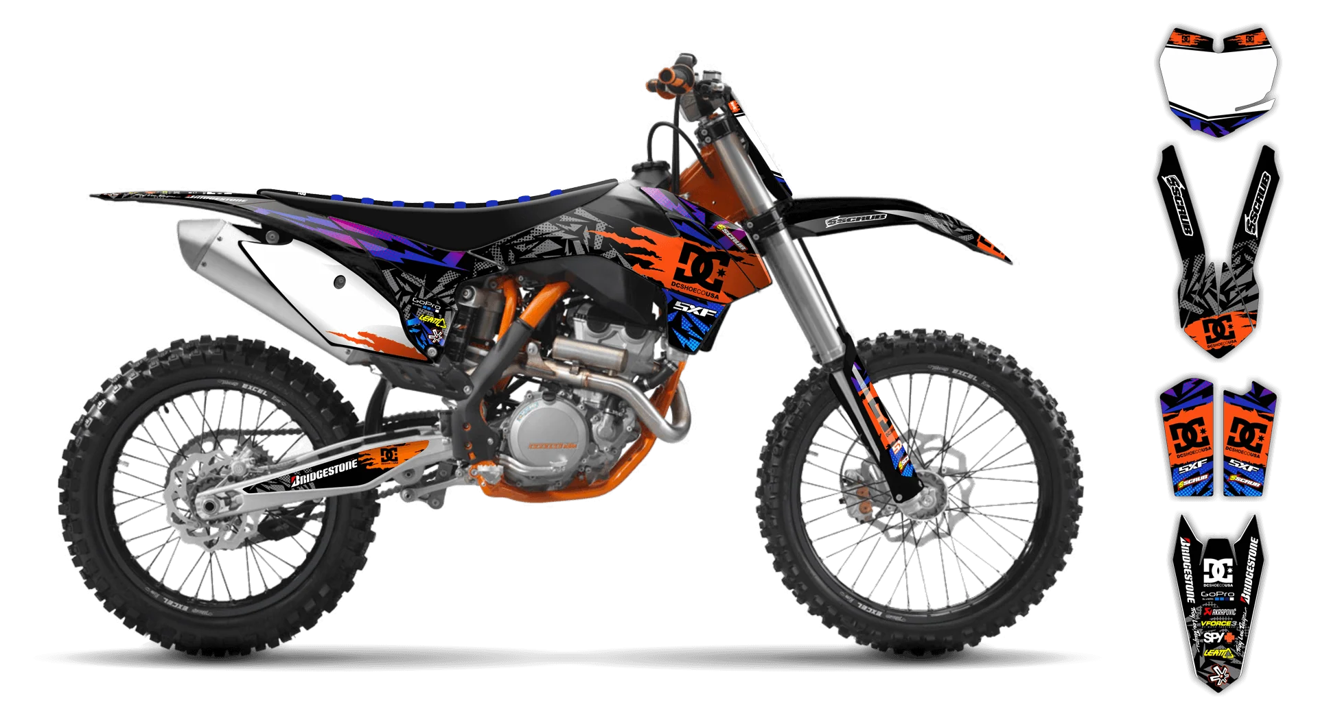 Graphics Kit - KTM - SX SX-F / XC XC-F - 1998-2000 - Kicker - LE