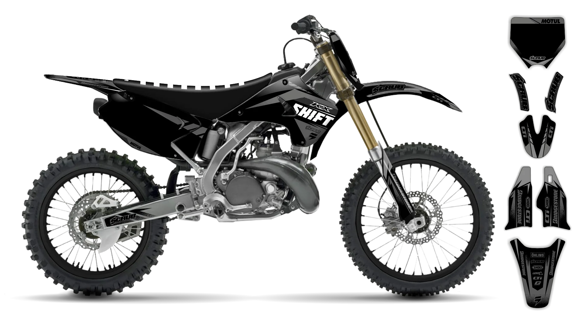 Graphics Kit - Kawasaki - KX 125 - 1990-1991 - Ragnar - R3