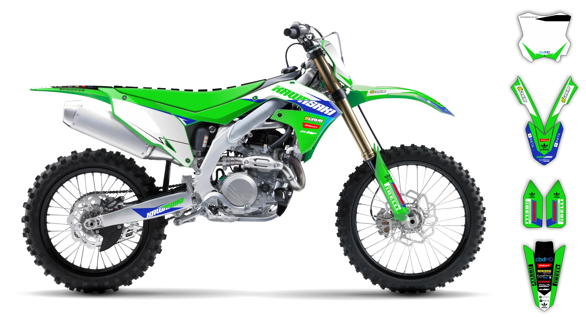 Graphics Kit - Kawasaki - KX 125 - 1999-2002 - SE1051 - R1