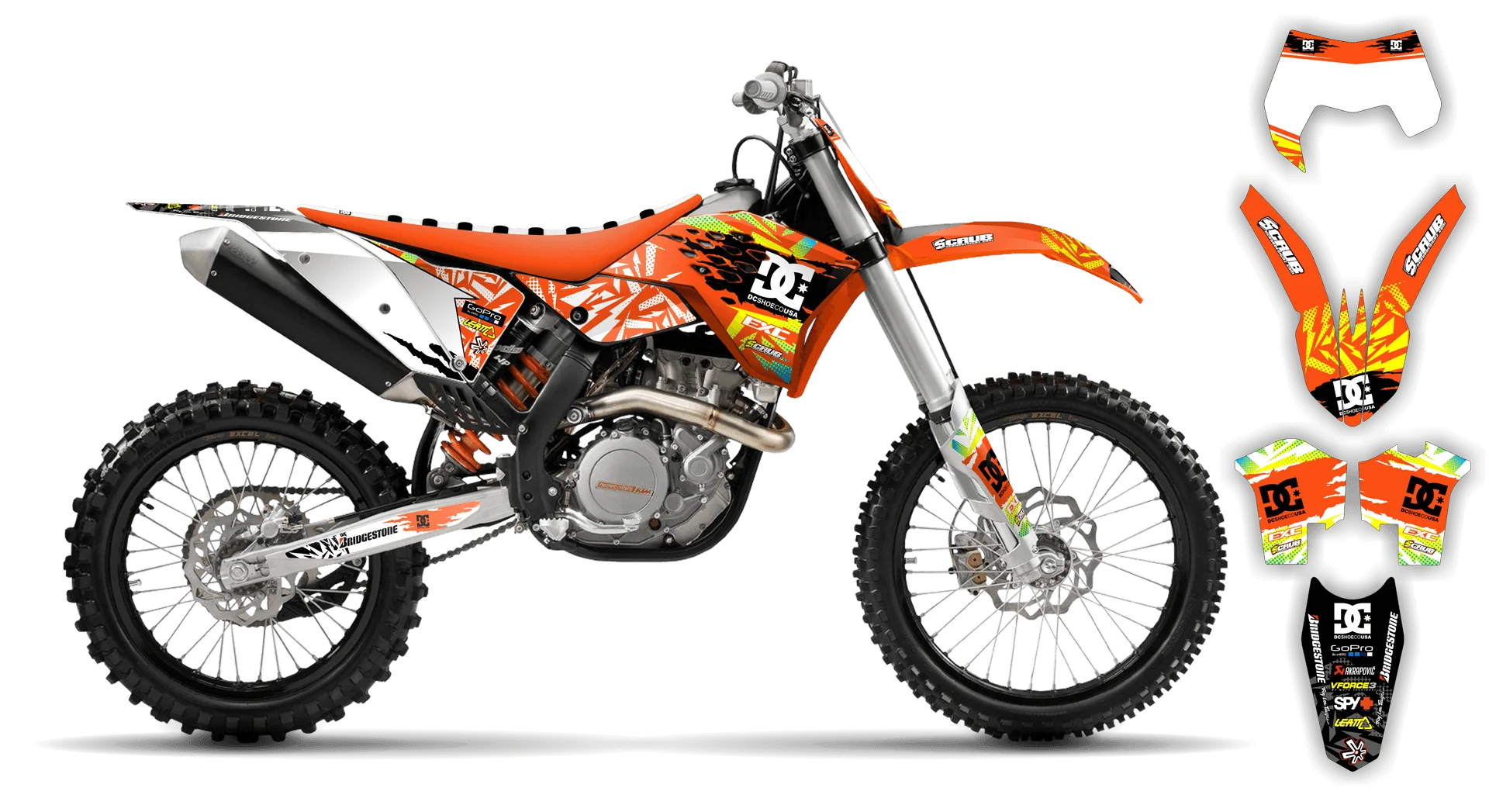 Graphics Kit - KTM - EXC EXC-F / XC-W XCF-W - 2008-2011 - Kicker - ST