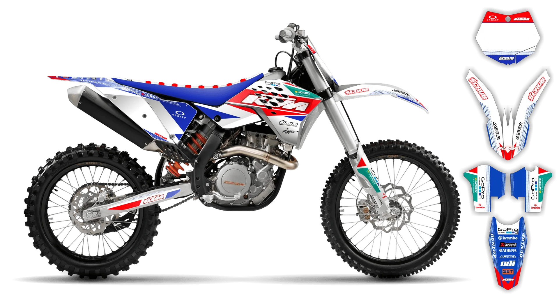 Graphics Kit - KTM - SX SX-F / XC XC-F - 2007-2010 - K11 - R4