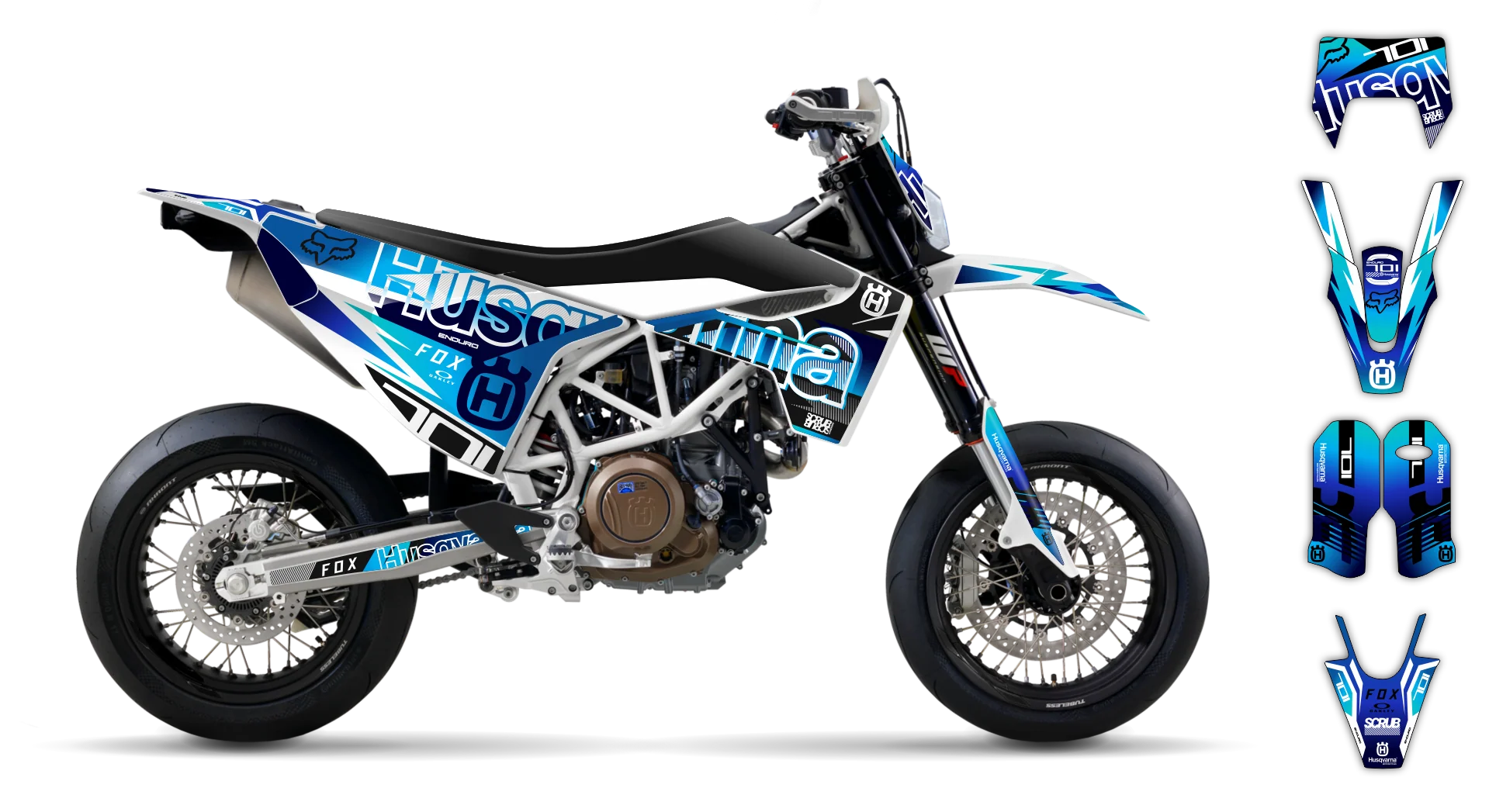 Graphics Kit - Husqvarna 14-> EN 701 - 2016-2024 - Typo - R1