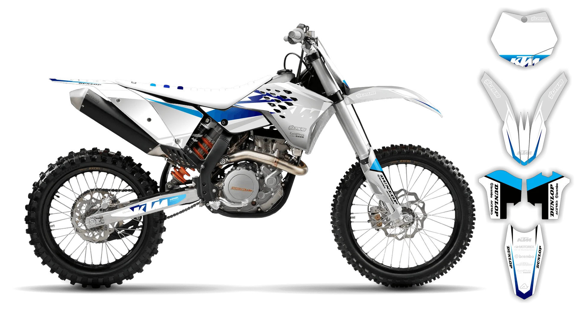 Graphics Kit - KTM - SX SX-F / XC XC-F - 2007-2010 - K16 - R2