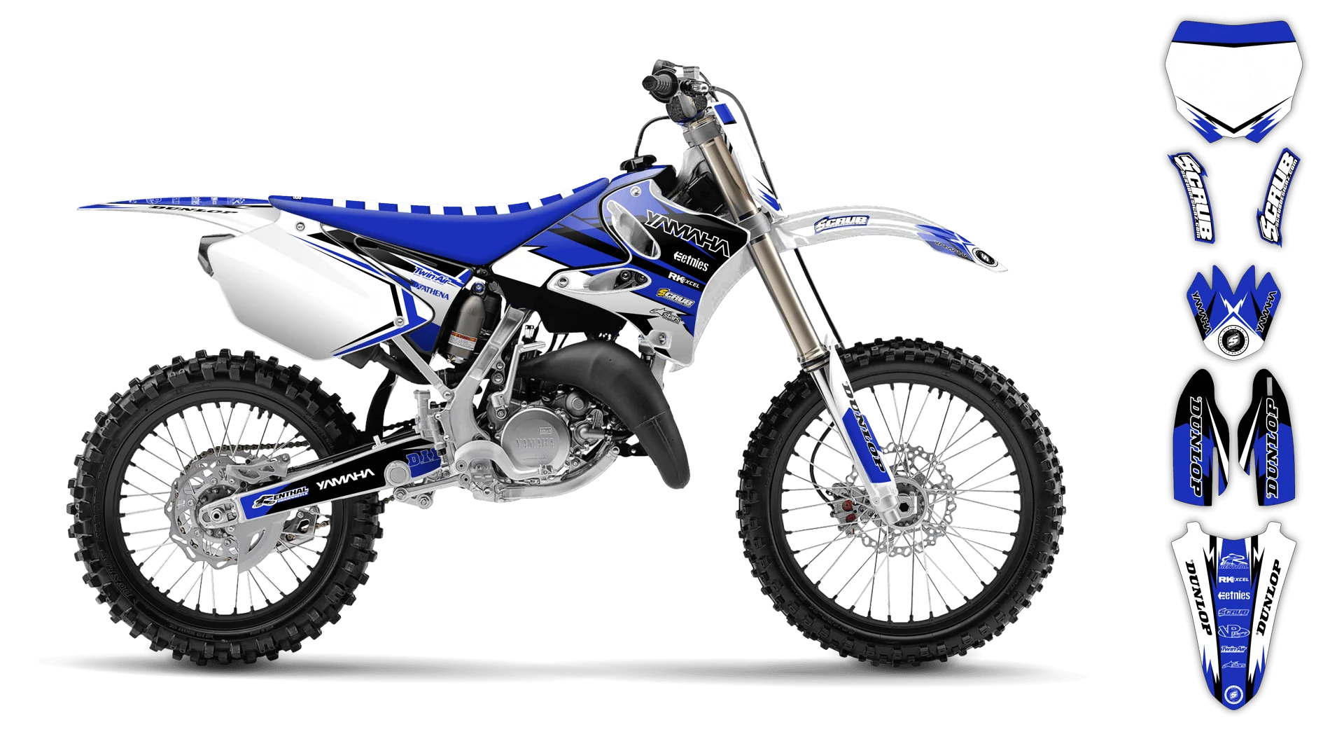 Graphics Kit - Yamaha - YZ 250 - 1992 - Factory Replica 2 - R3
